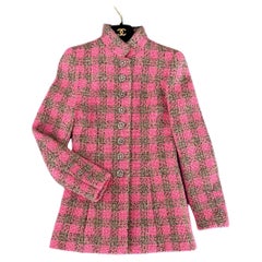 Chanel New 2022 Ad Campaign Pink Tweed Jacket 34 FR