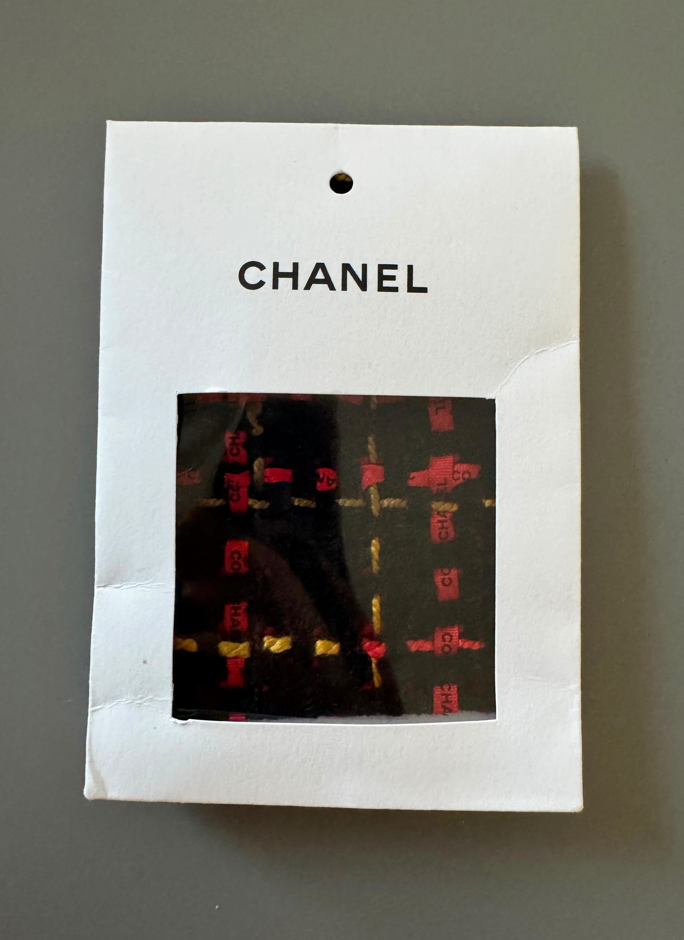 Chanel New 2022 Black Logo Ribbon Tweed Jacket 13