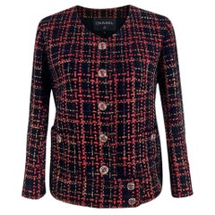 Chanel New 2022 Black Logo Ribbon Tweed Jacket