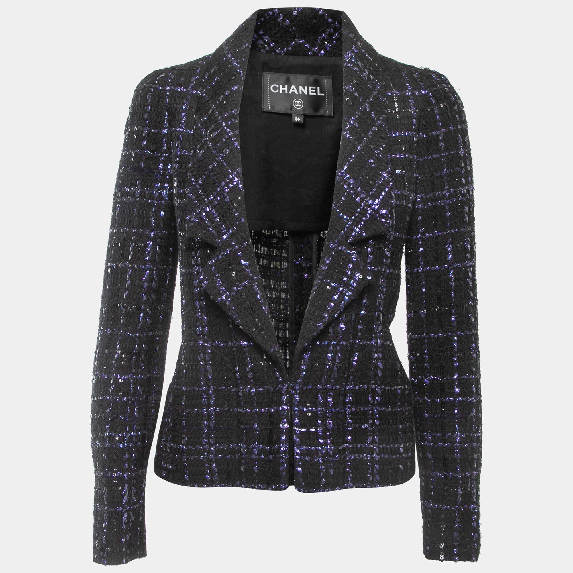 Chanel New 2022 Fall Black Lesage Tweed Jacket In New Condition In Dubai, AE