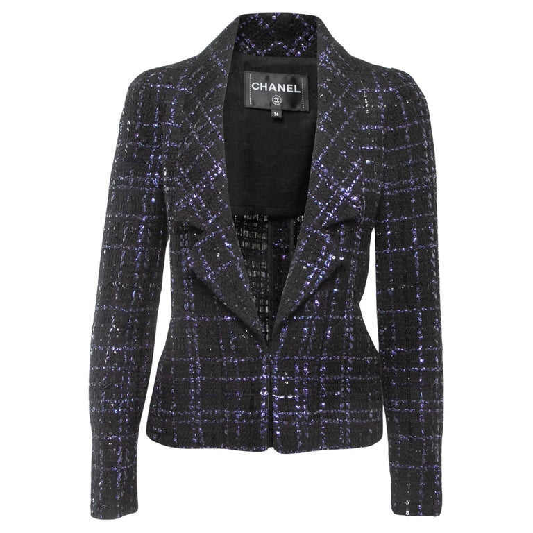 Chanel Tweed Jacket With Chains - 120 For Sale on 1stDibs