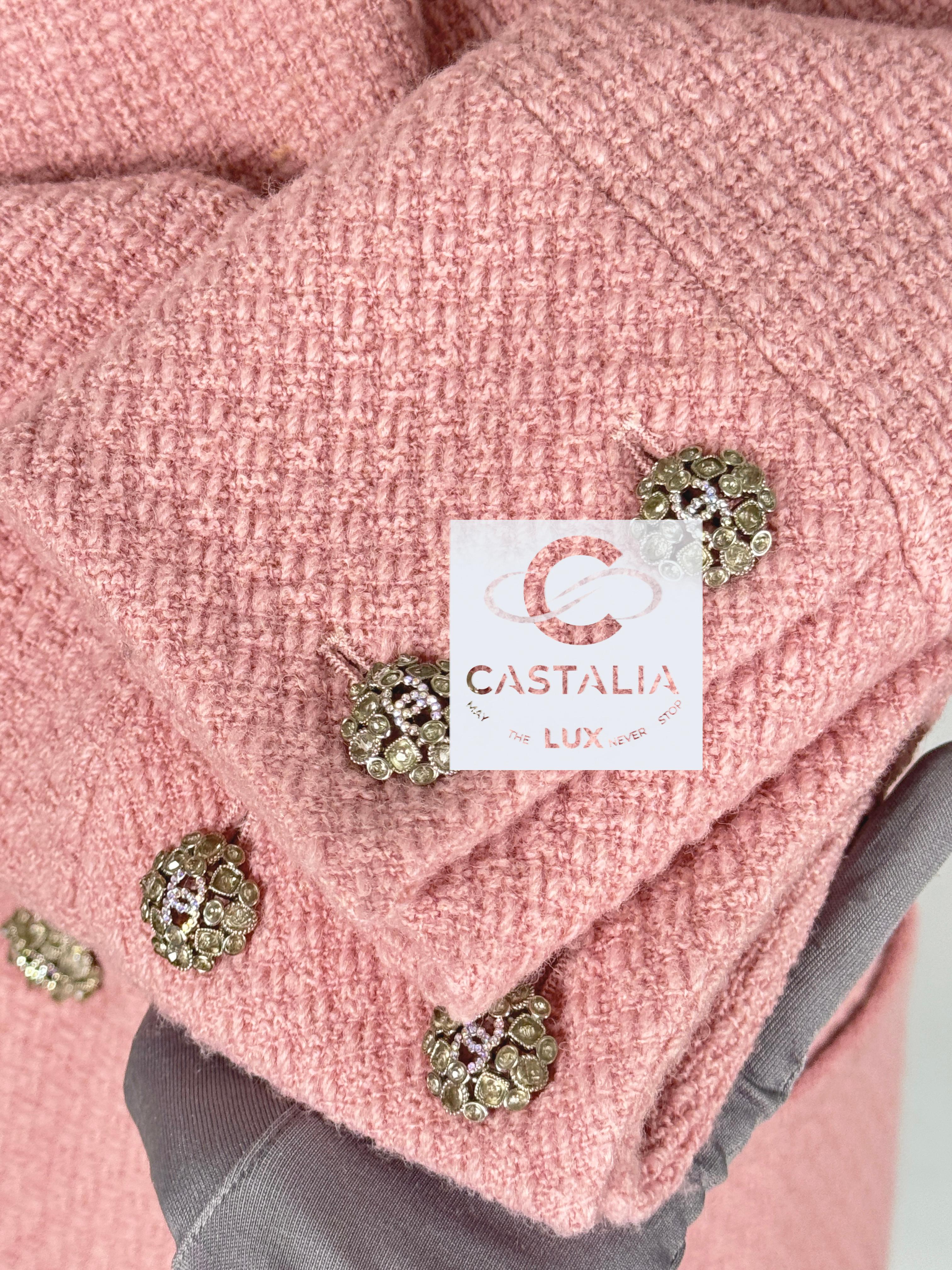 Chanel New 2022 Fall Runway CC Jewel Buttons Tweed Jacket 3
