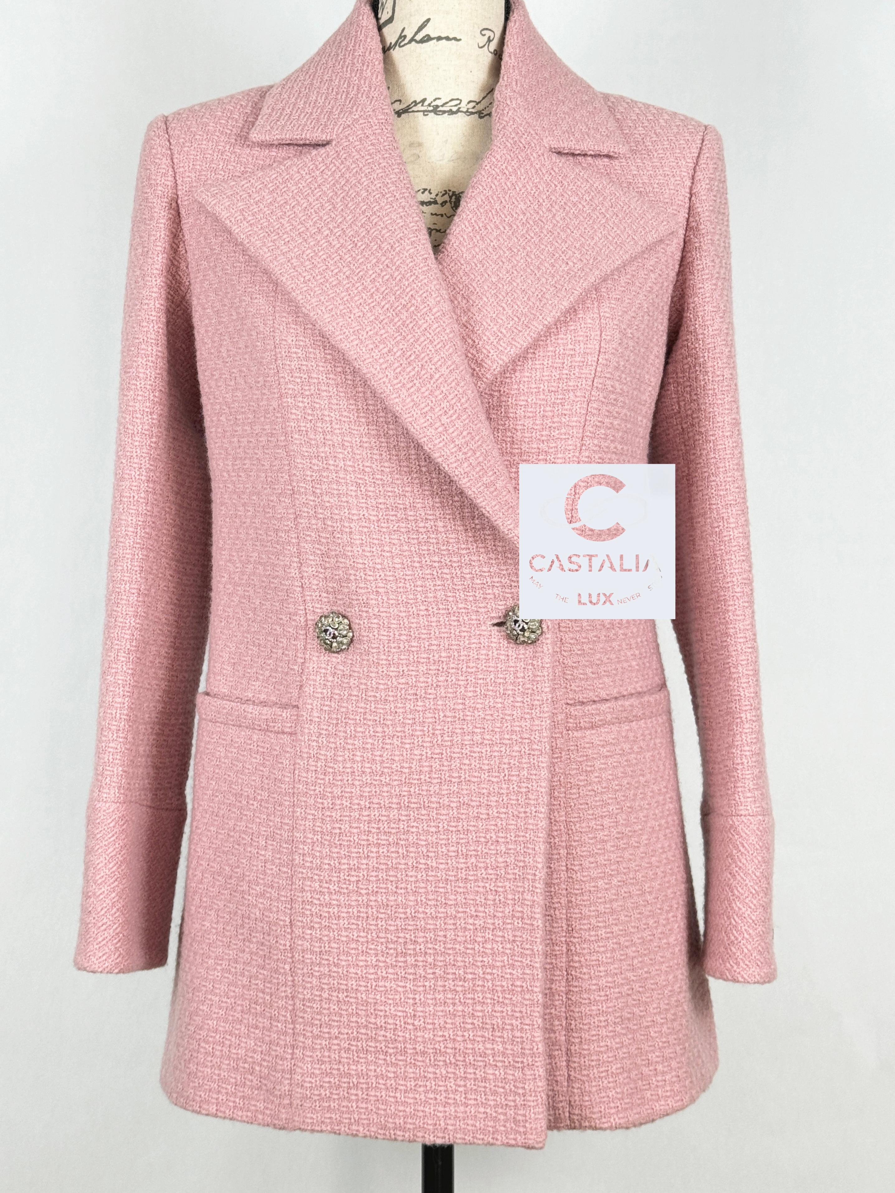 Chanel New 2022 Fall Runway CC Jewel Buttons Tweed Jacket 7