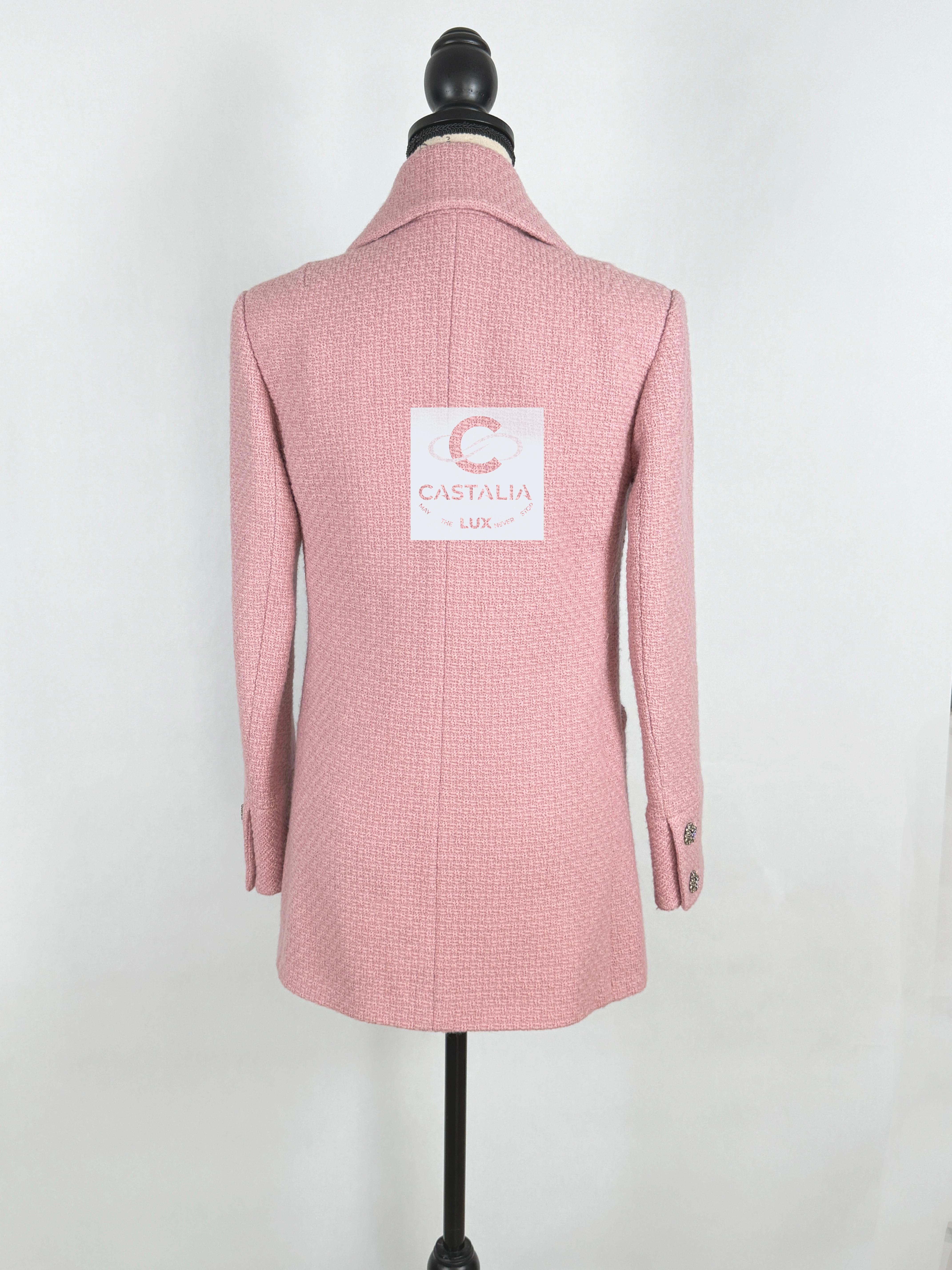 Chanel New 2022 Fall Runway CC Jewel Buttons Tweed Jacket 8