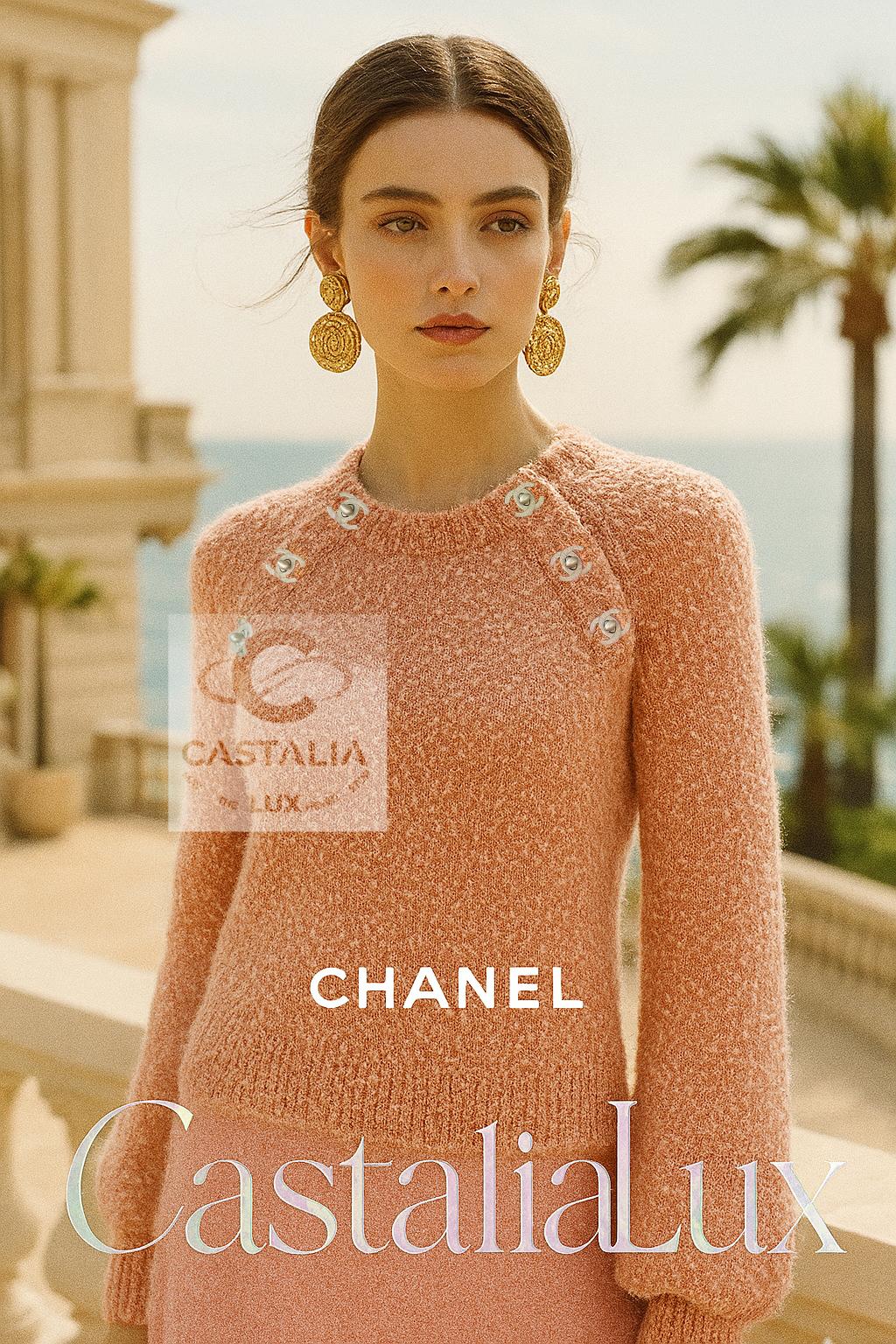 Rosa Chanel New 2022 Iconic CC Turnlock Jumper 34 FR in vendita