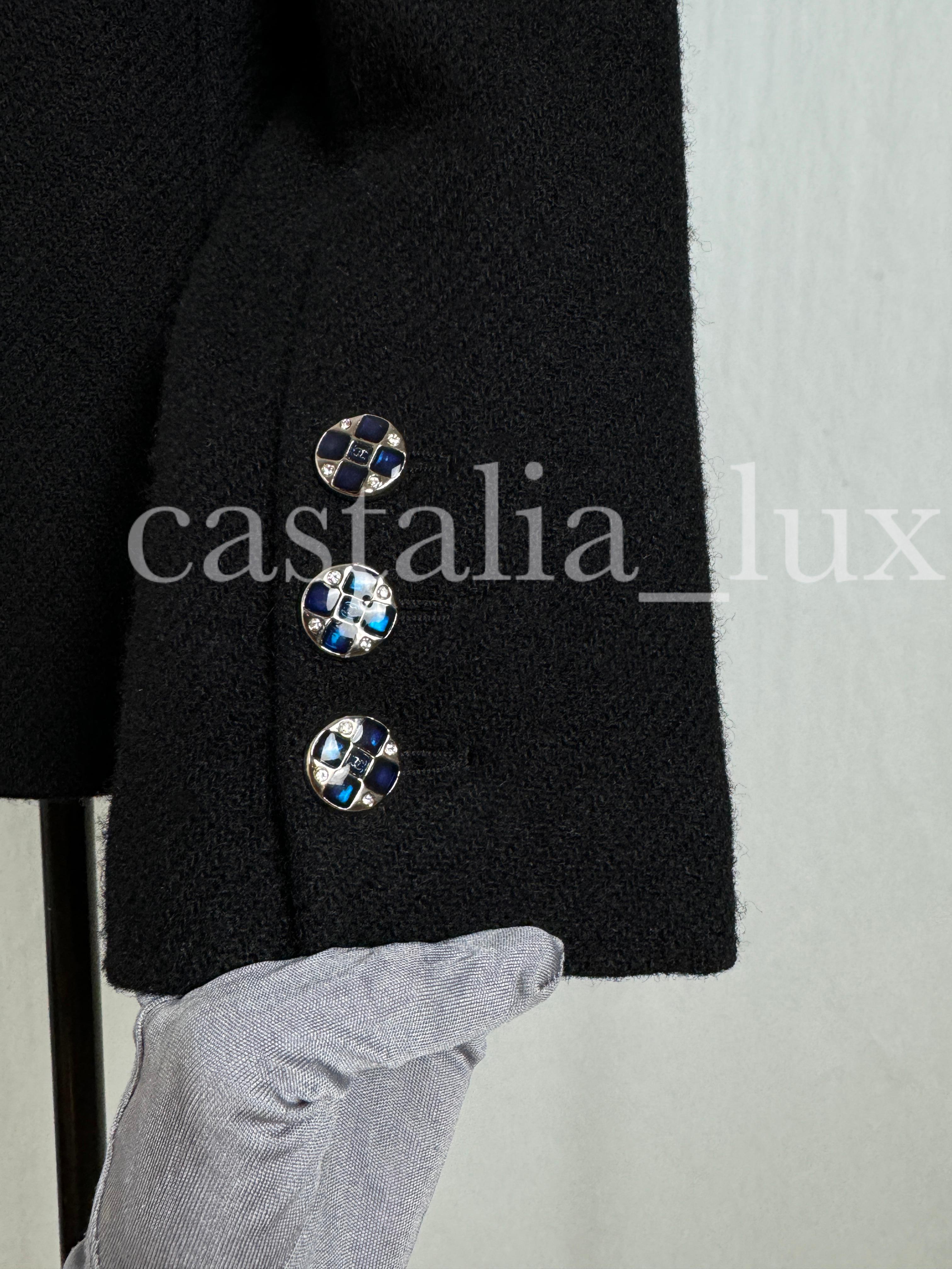 Chanel New 2022 Jewel Buttons Black Tweed Jacket 6