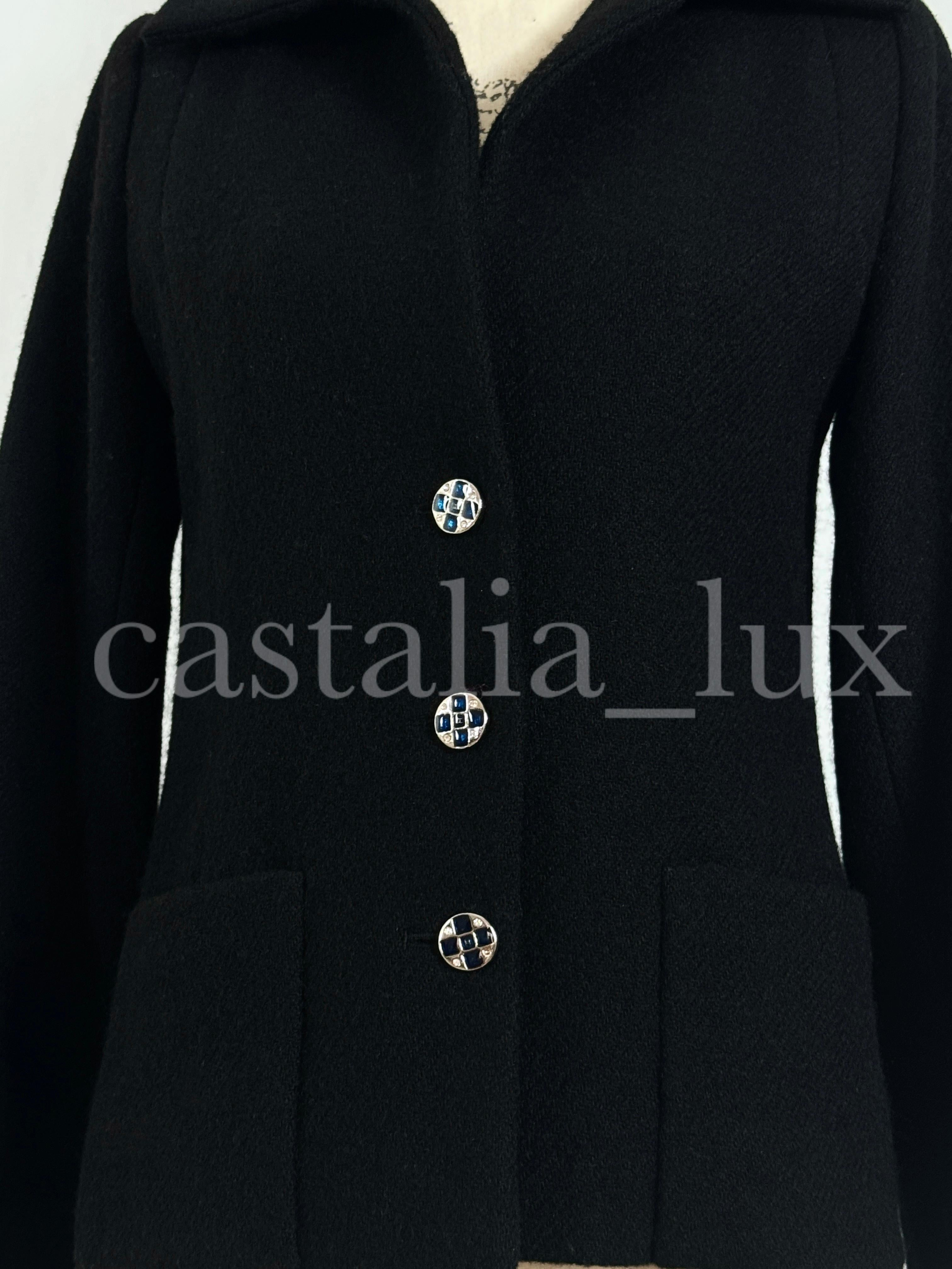 Chanel New 2022 Jewel Buttons Black Tweed Jacket 7