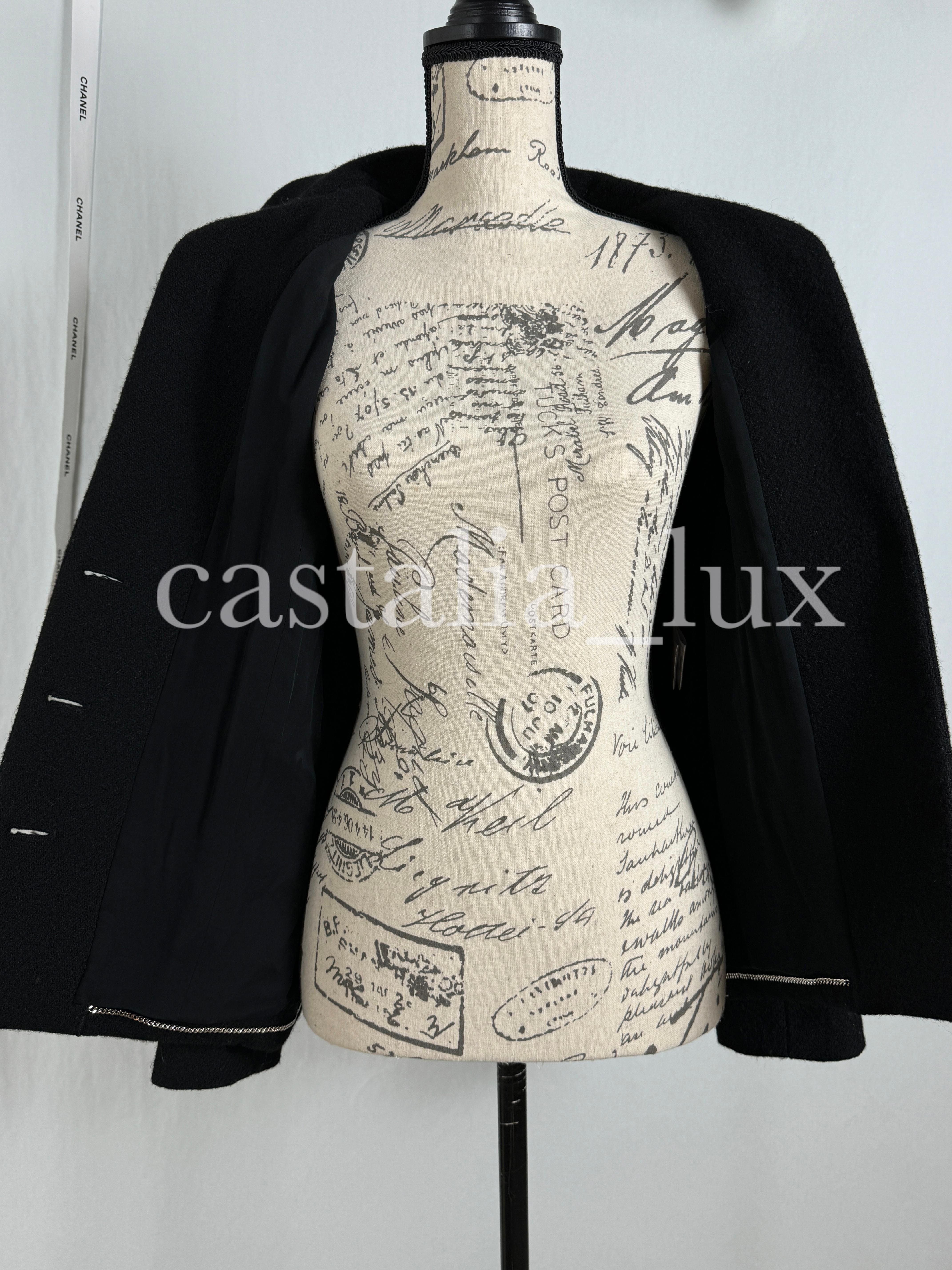 Chanel New 2022 Jewel Buttons Black Tweed Jacket 9