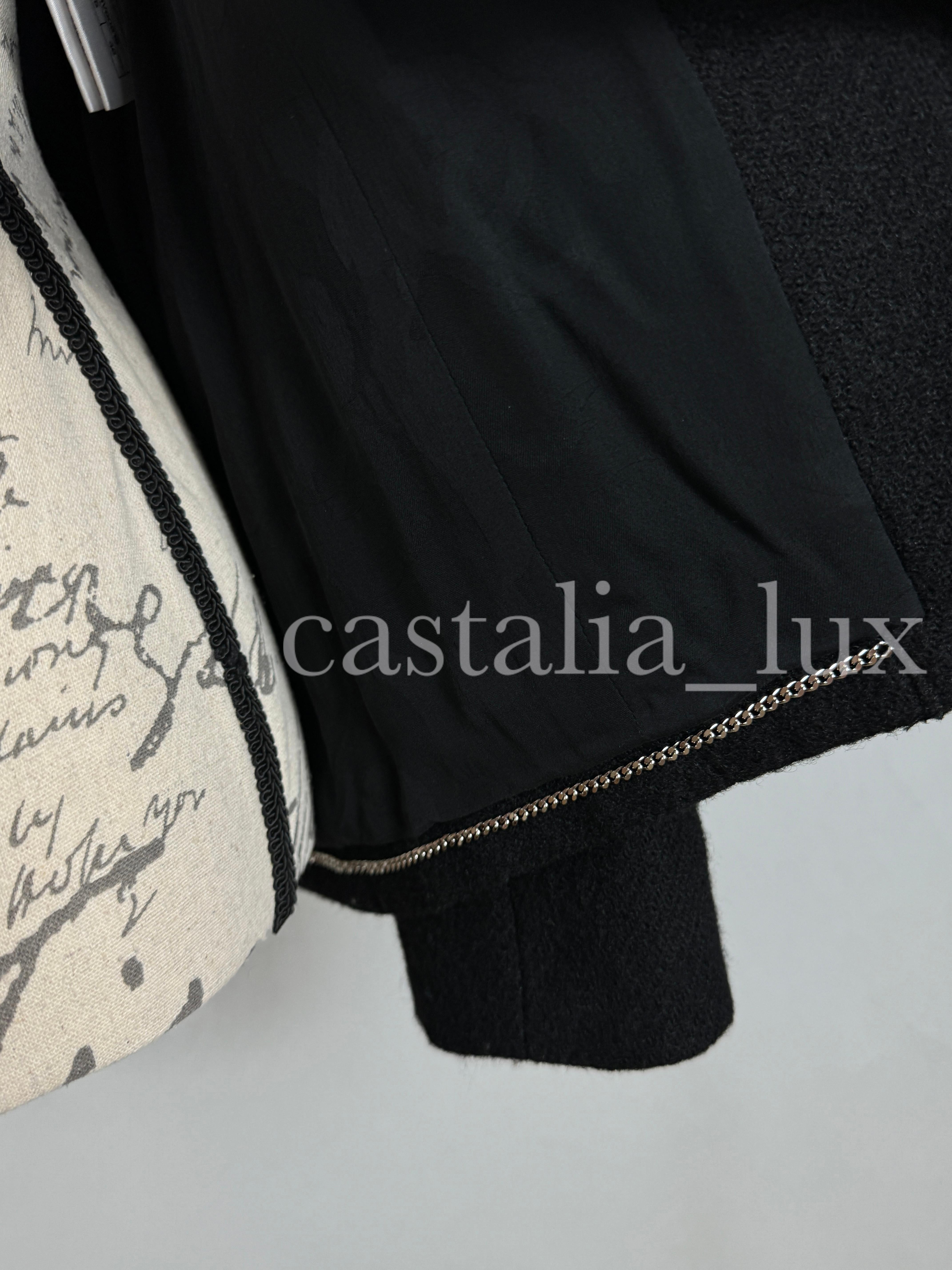Chanel New 2022 Jewel Buttons Black Tweed Jacket 10