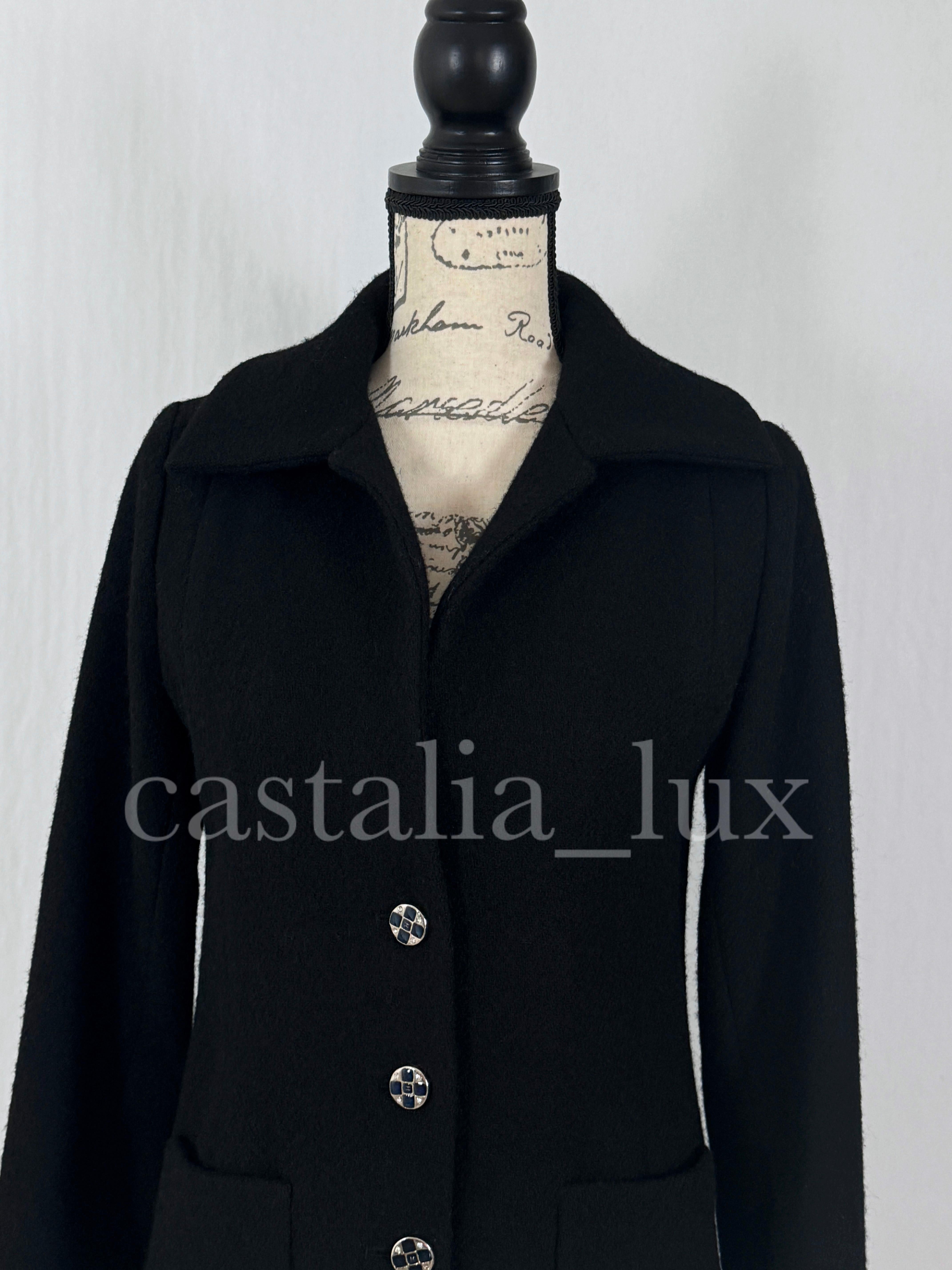 Chanel New 2022 Jewel Buttons Black Tweed Jacket 11