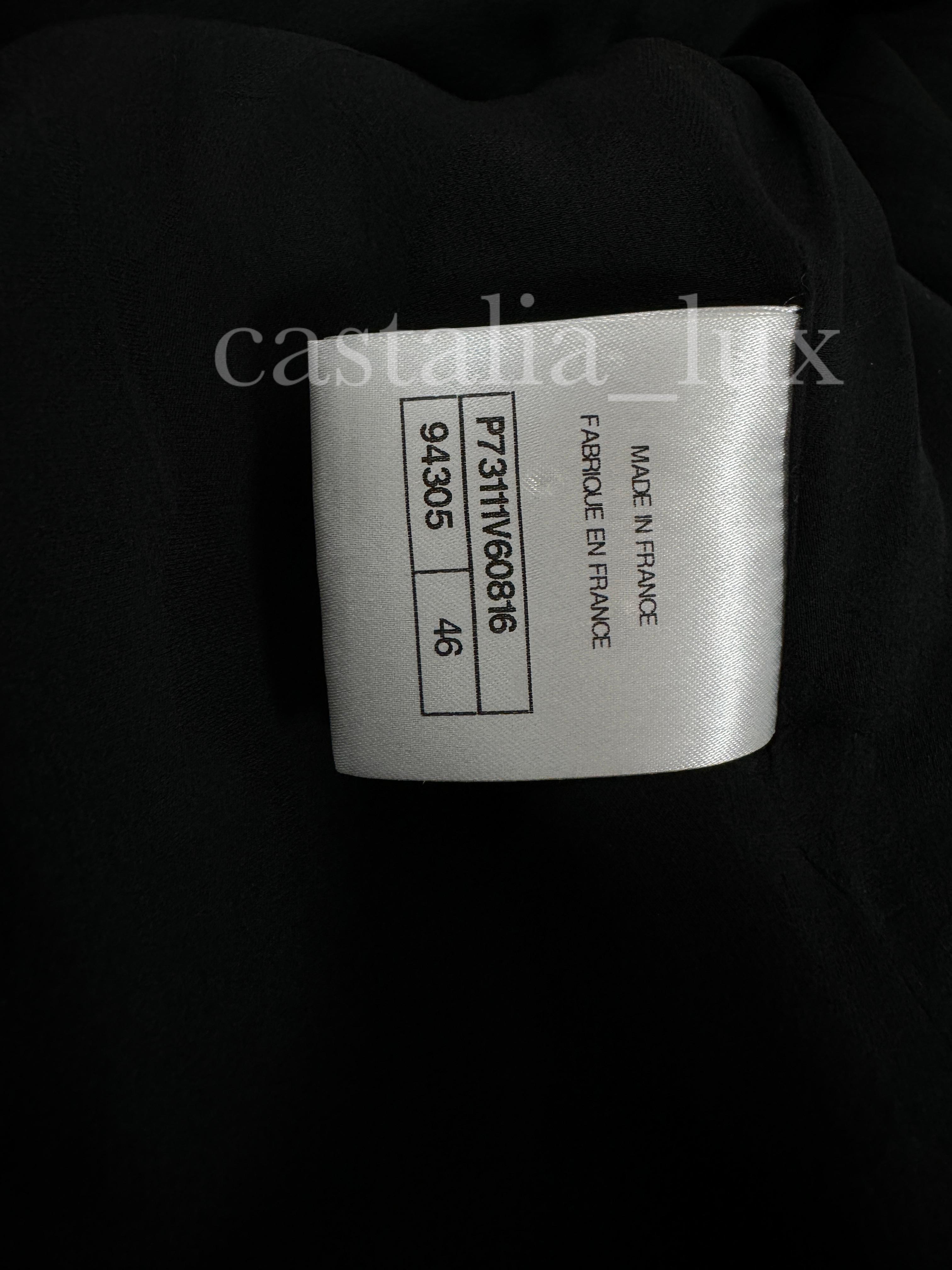Chanel New 2022 Jewel Buttons Black Tweed Jacket 15