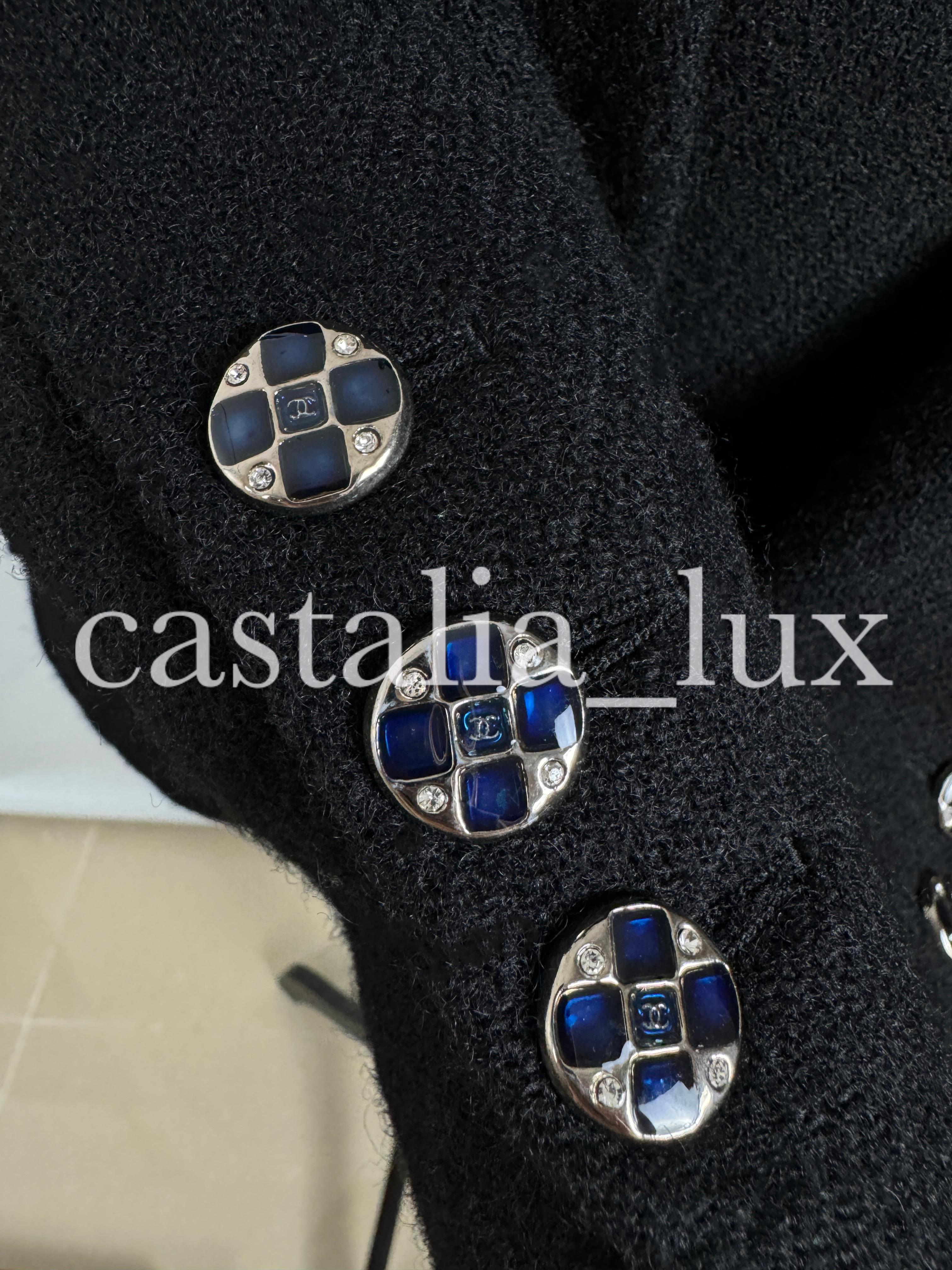 Chanel New 2022 Jewel Buttons Black Tweed Jacket 3