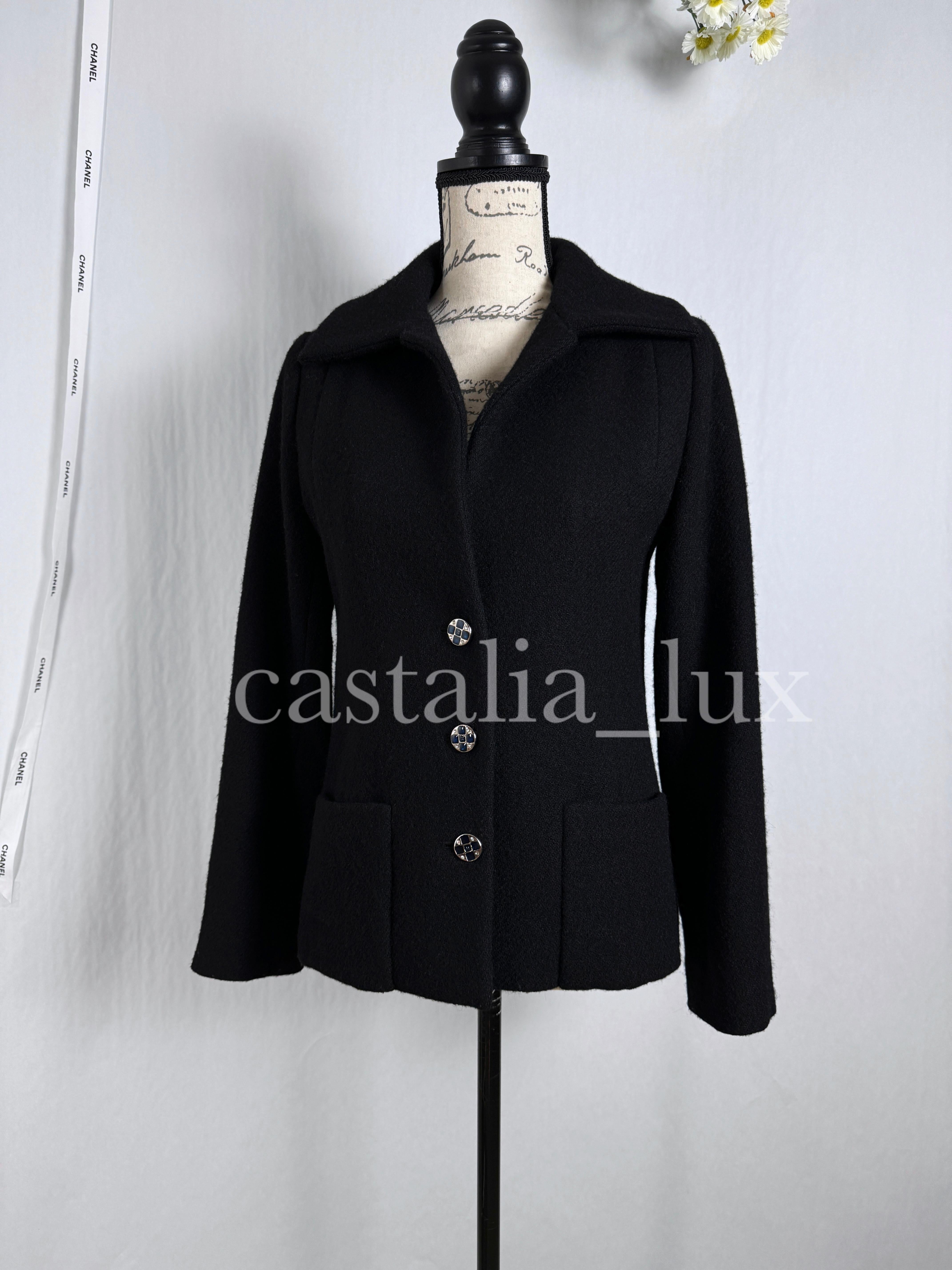 Chanel New 2022 Jewel Buttons Black Tweed Jacket 4