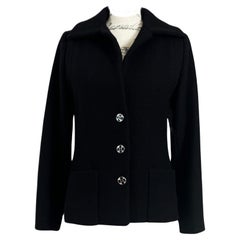 Chanel New 2022 Jewel Buttons Black Tweed Jacket