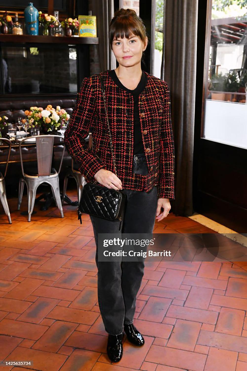 Chanel New 2022 Logo Ribbon Tweed Black Jacket 3