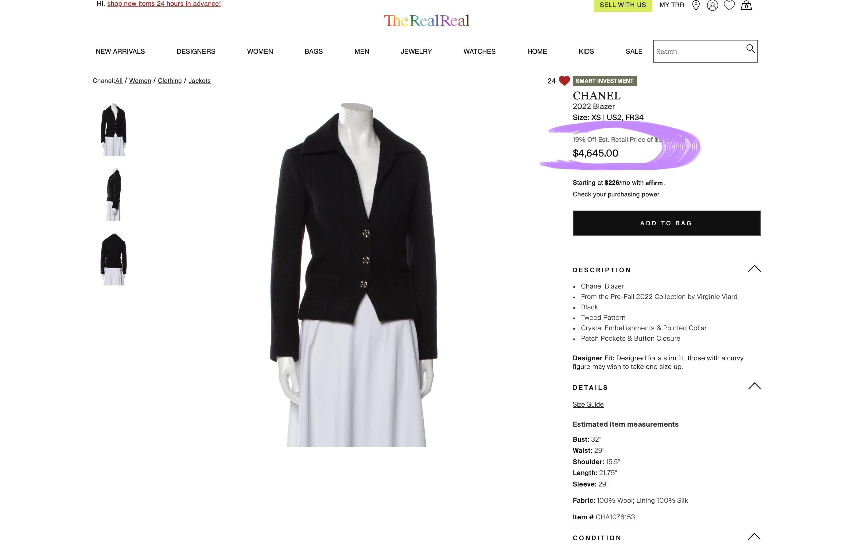 Femenino o masculino CHANEL Nueva 2022 Pasarela Chaqueta de tweed negro 34 FR en venta