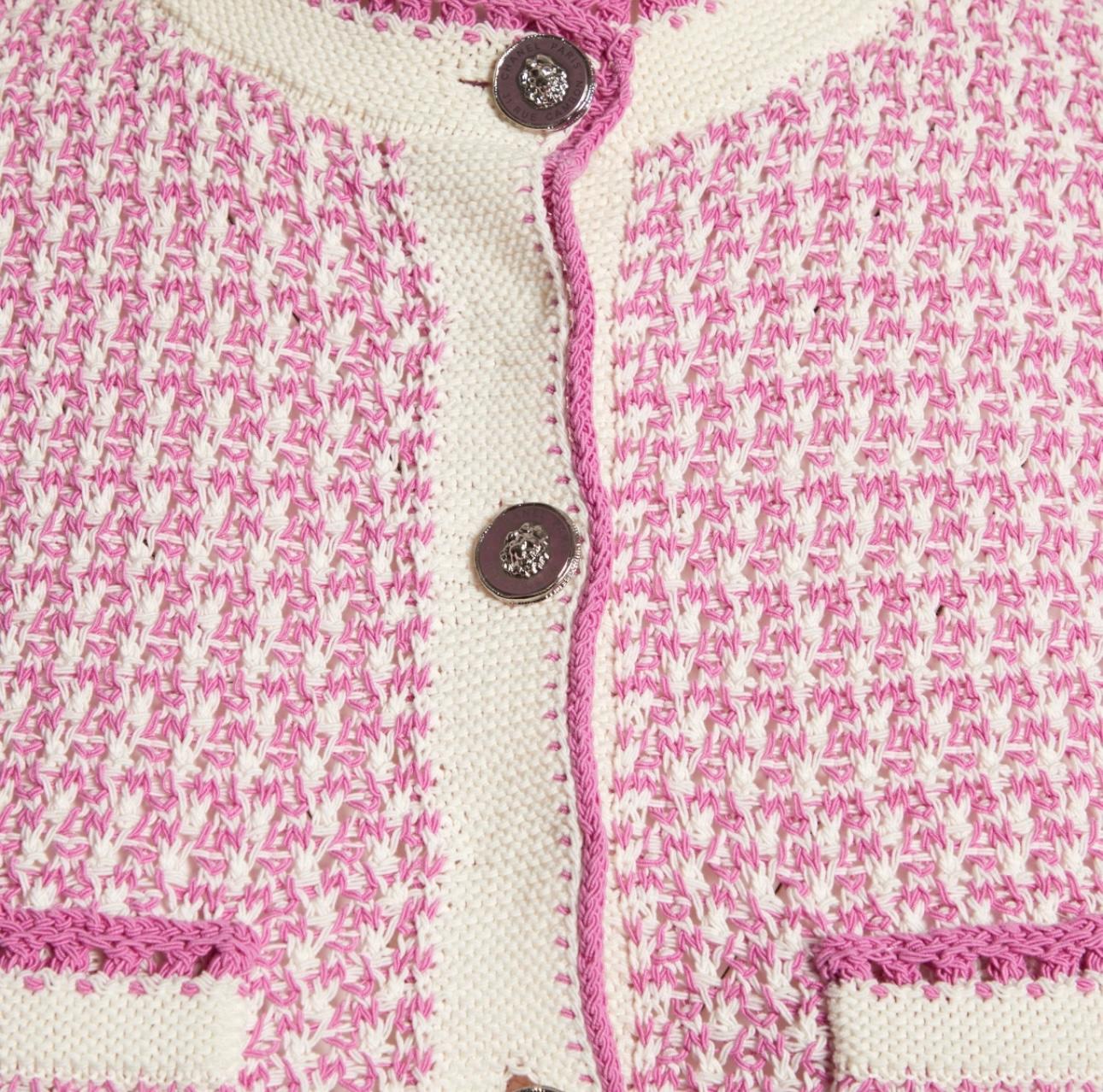 Women's or Men's Chanel New 2022 Spring CC Buttons Knit DressNew Chanel ecru knit dress with CC b