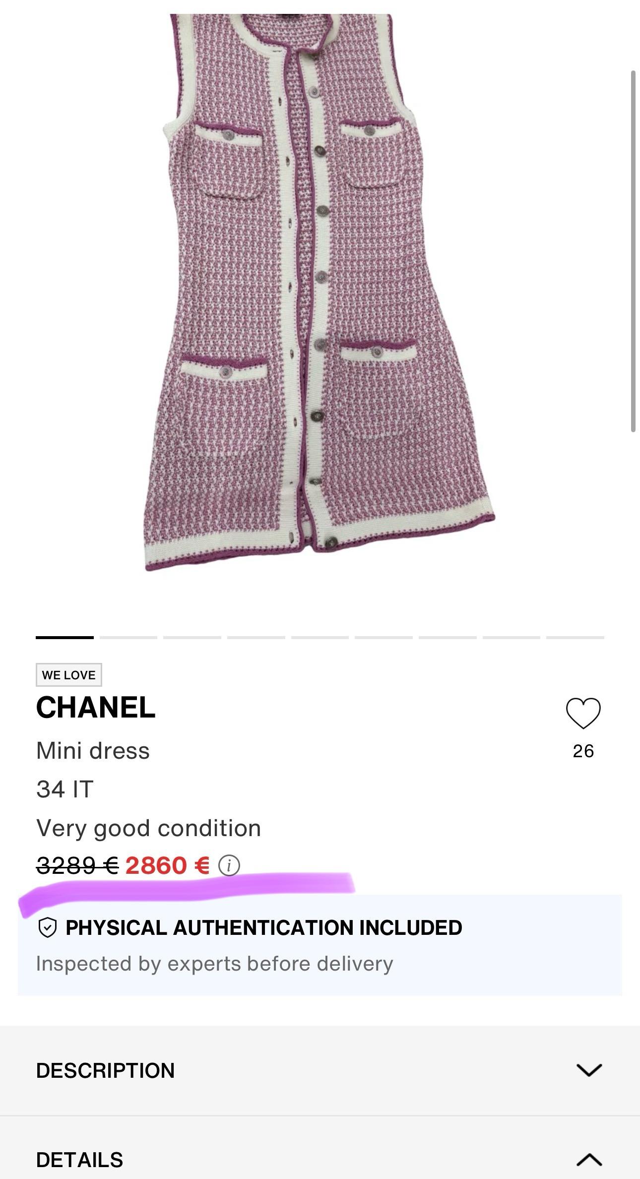 Chanel New 2022 Spring CC Buttons Knit DressNew Chanel ecru knit dress with CC b 2