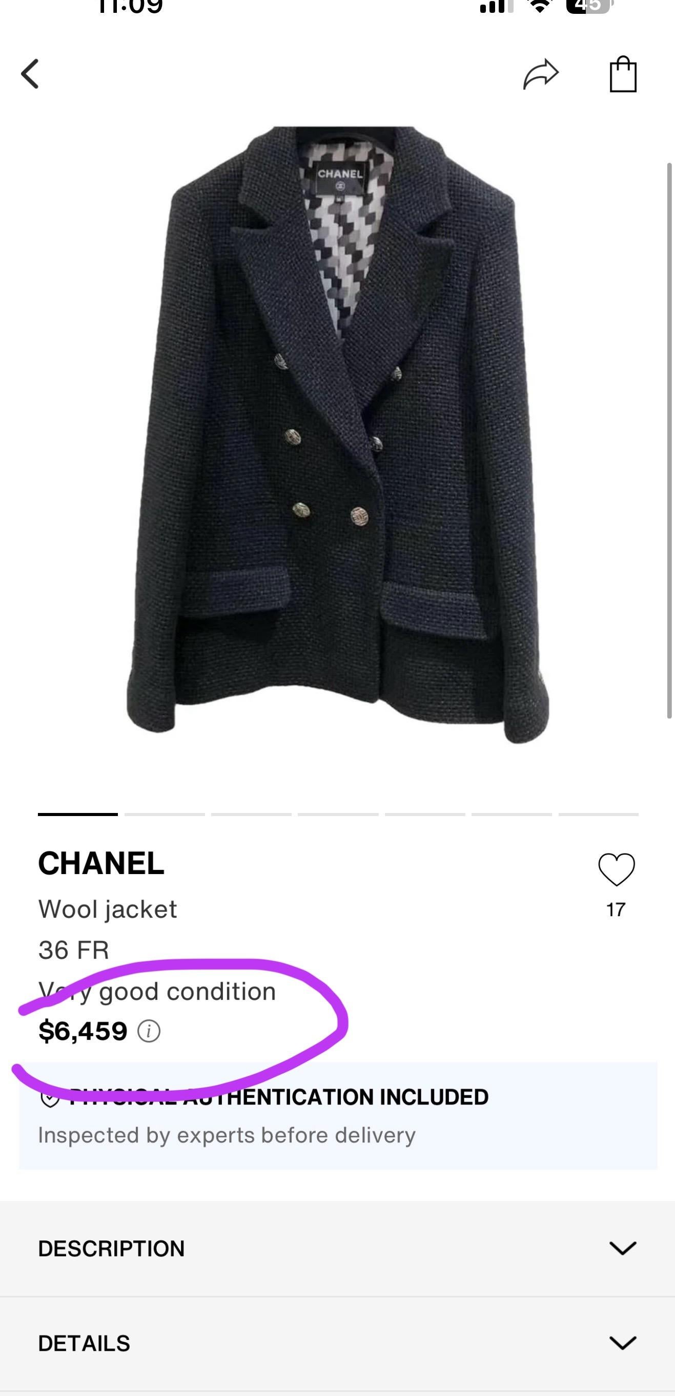 New timeless Chanel black tweed jacket ~ from 2021 / 2022 Fall Collection ~ by Mdm Virginie Viard 
~ absolute classics beyond time and trends!
Size mark 40 FR / Condition: never worn, comes with paper pouch 
- double rows of CC logo buttons
- made