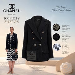 CHANEL New 2022 Timeless Black Tweed Jacket 40 FR