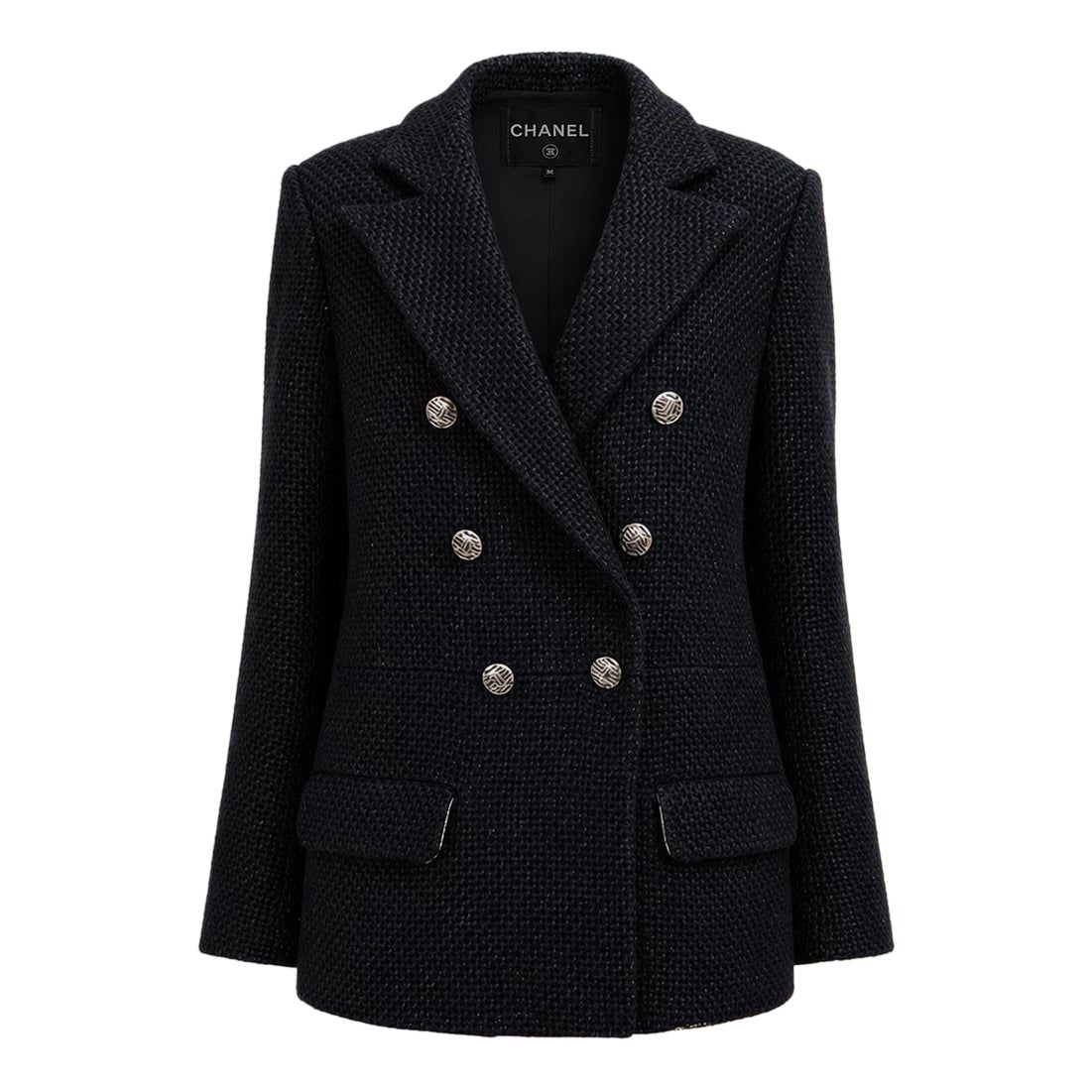 CHANEL New 2022 Timeless Black Tweed Jacket 40 FR