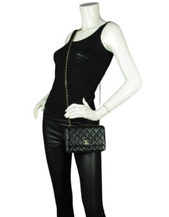 Chanel NEW 2023 Black Quilted Trendy CC WOC Crossbody Bag