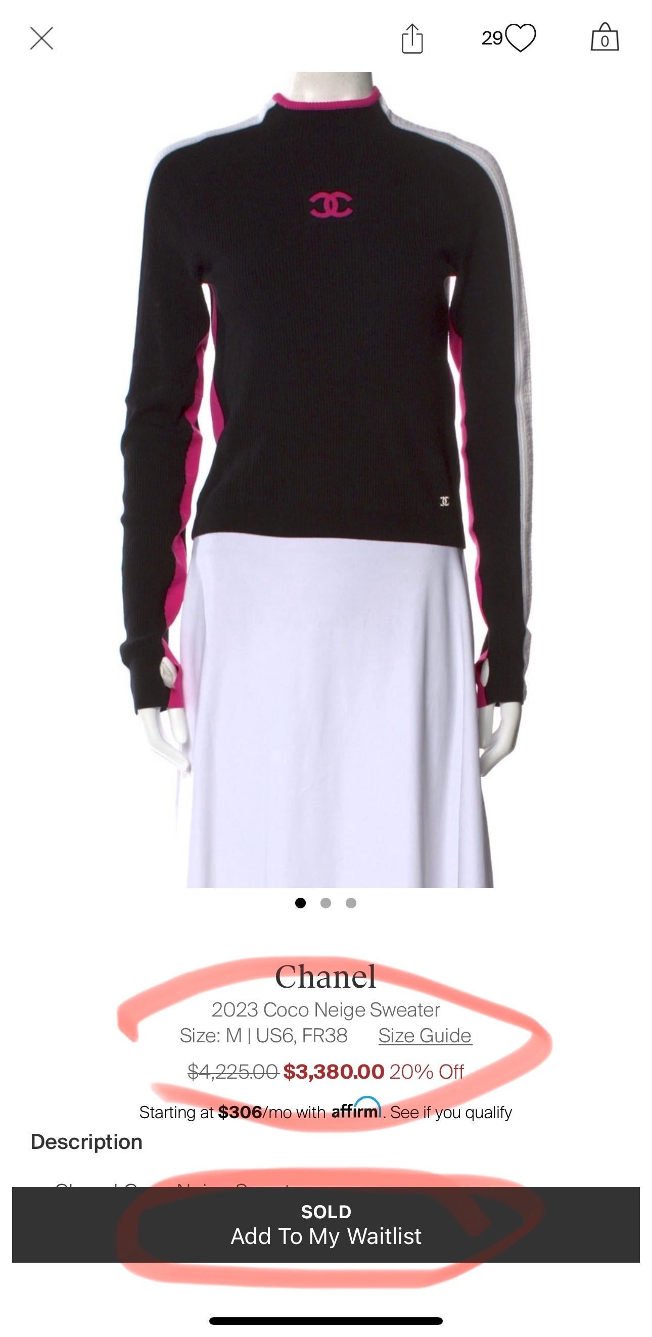 Chanel New 2023 Coco Neige 3K$ Logo Jumper 7