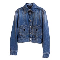 CHANEL New 2024 CC Heart Patches Denim Jacket 36 FR