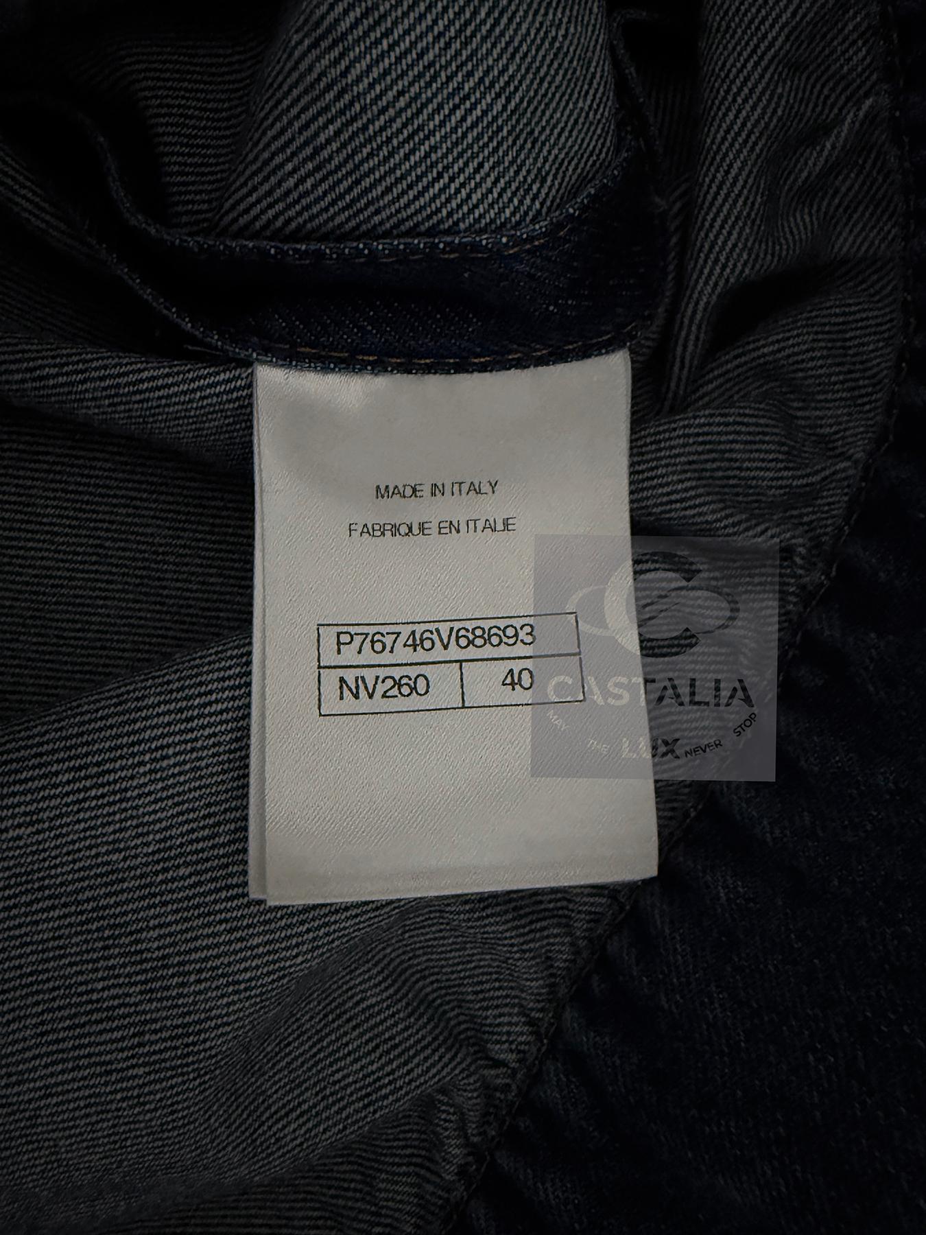 Chanel Nuova Primavera 2024 CC Giacca Denim Logo Cuore 40 FR in vendita 13
