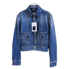 Chanel New 2024 Spring CC Heart Logo Denim Jacket