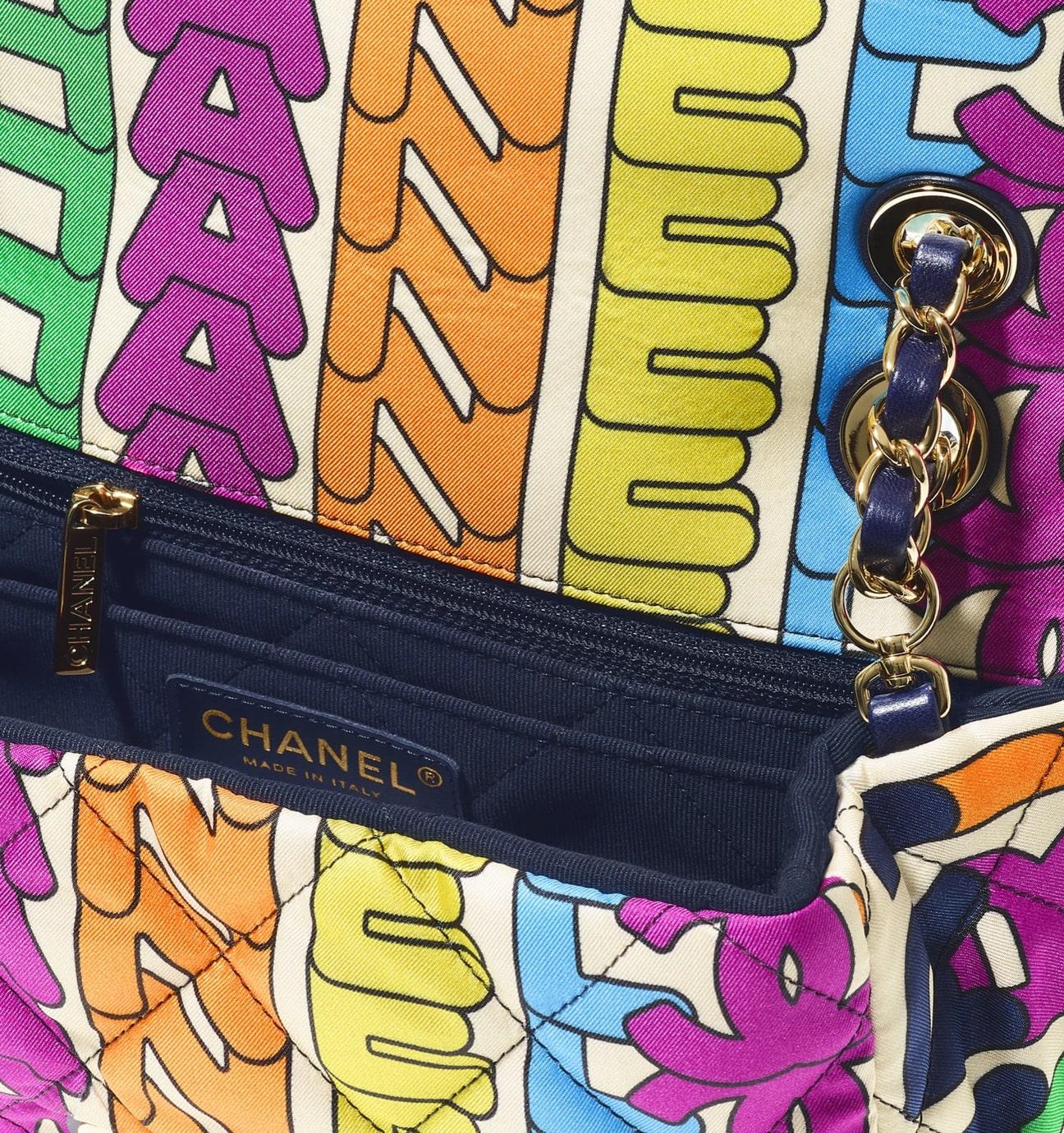 chanel rainbow flap bag