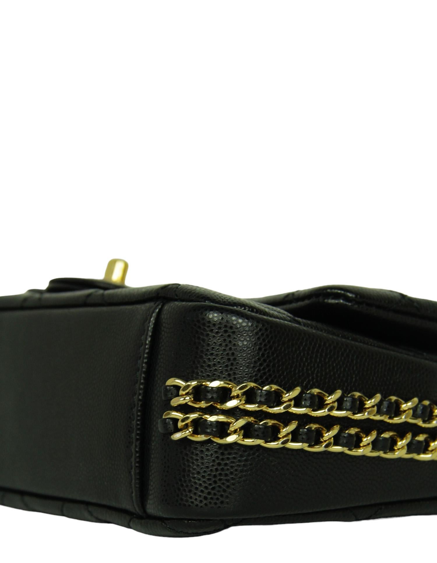 Chanel NEW 23C Black Quilted Caviar Leather CC Coco You Flap Bag 1