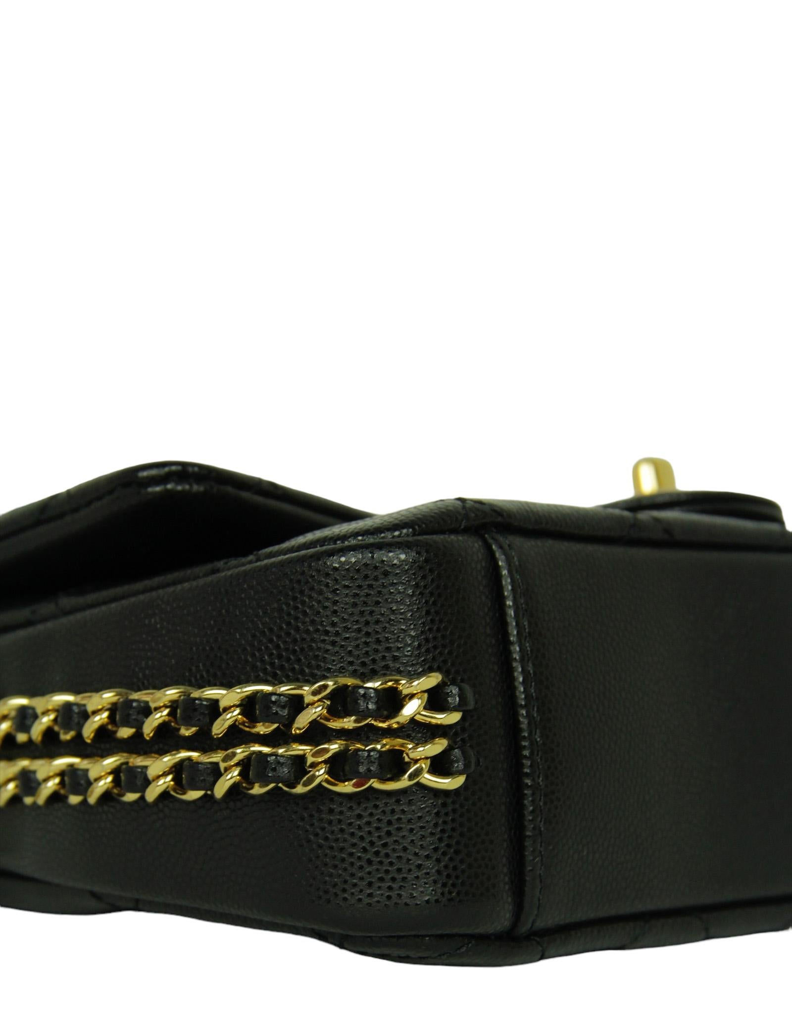 Chanel NEW 23C Black Quilted Caviar Leather CC Coco You Flap Bag 2