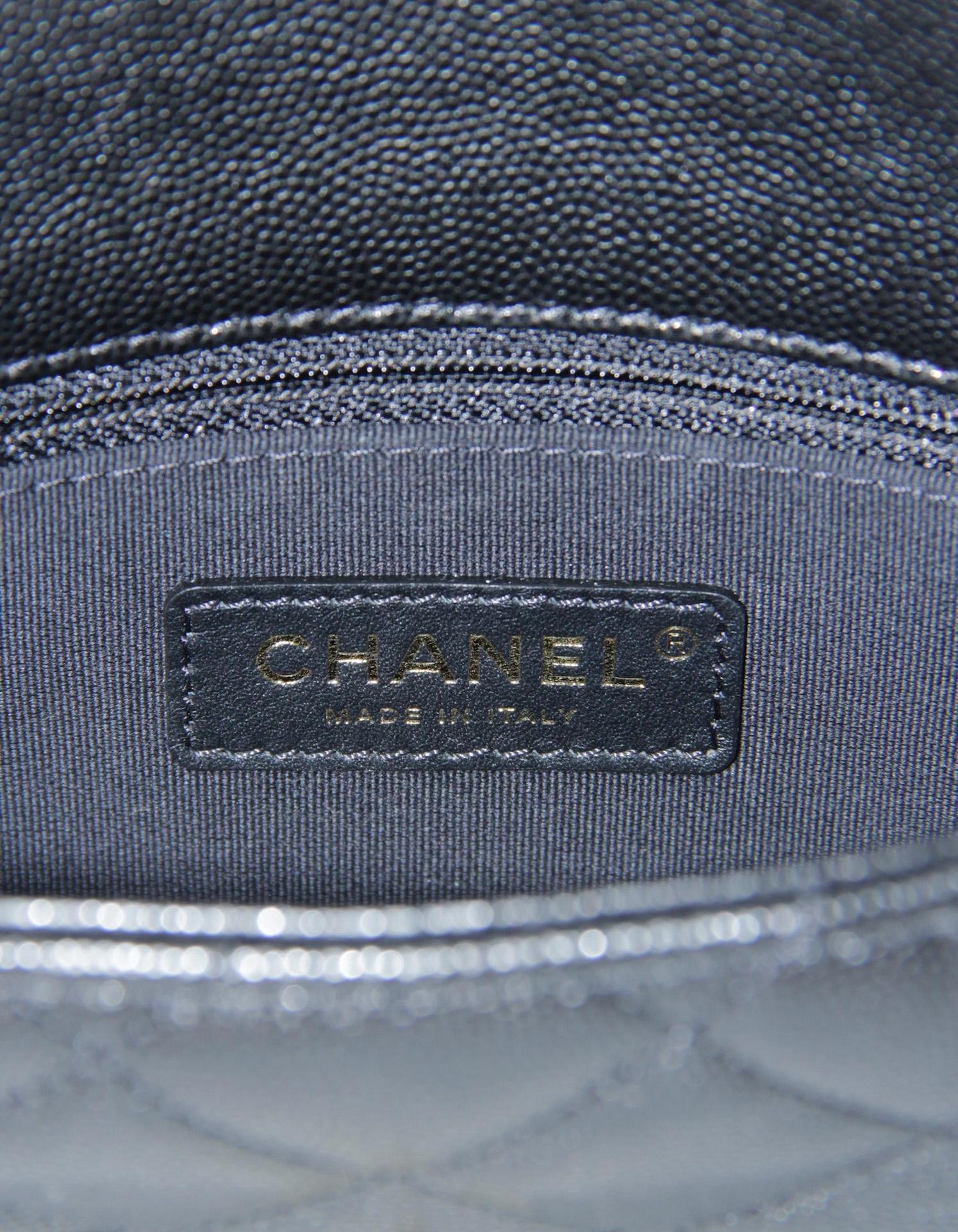 Chanel NEW 23C Black Quilted Caviar Leather CC Coco You Flap Bag 6