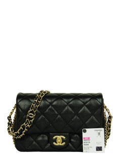 Chanel NEW 23C Black Quilted Caviar Leather CC Coco You Flap Bag