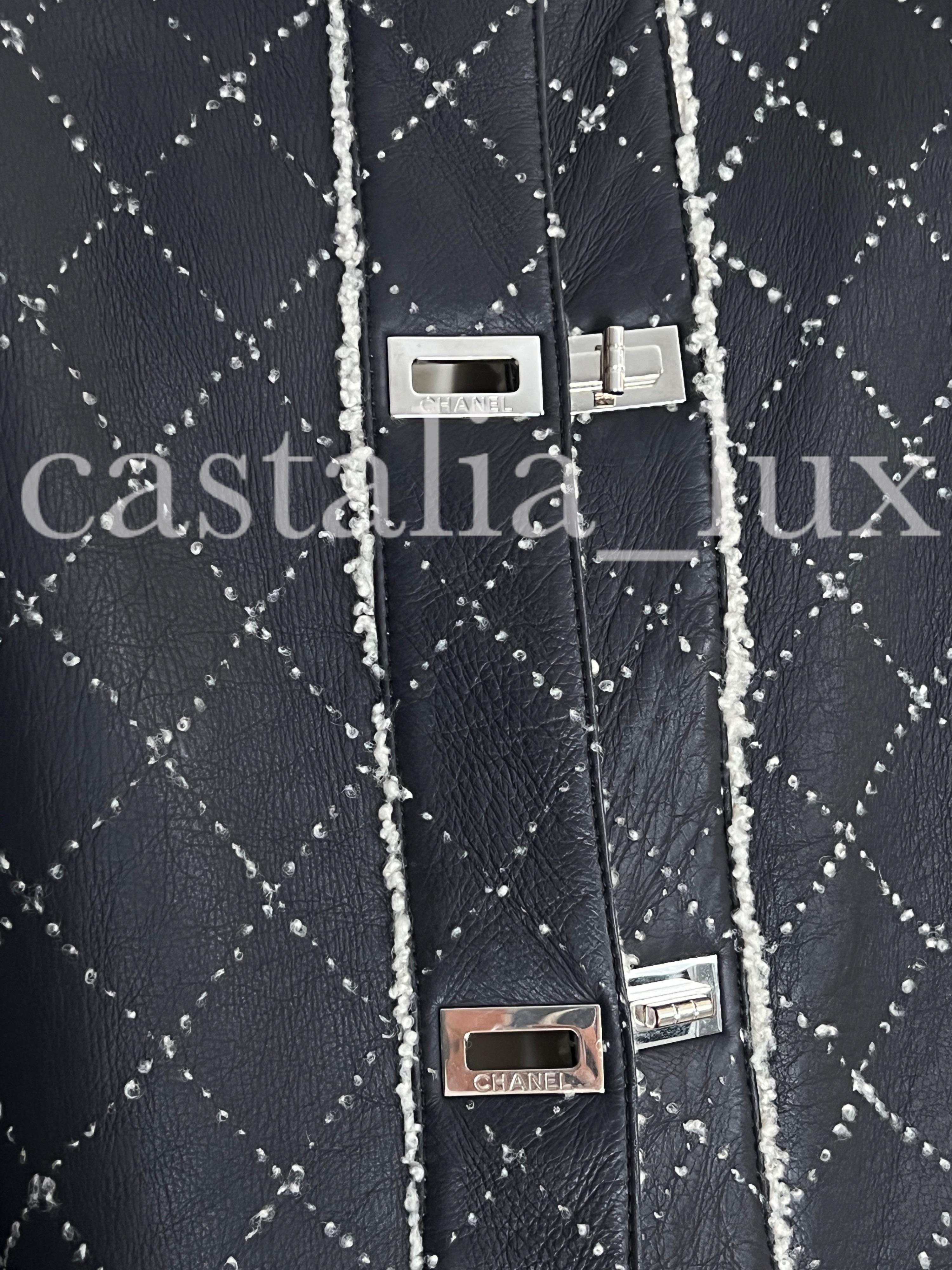 Women's or Men's Chanel New 2.55 Black Shearling Jacket