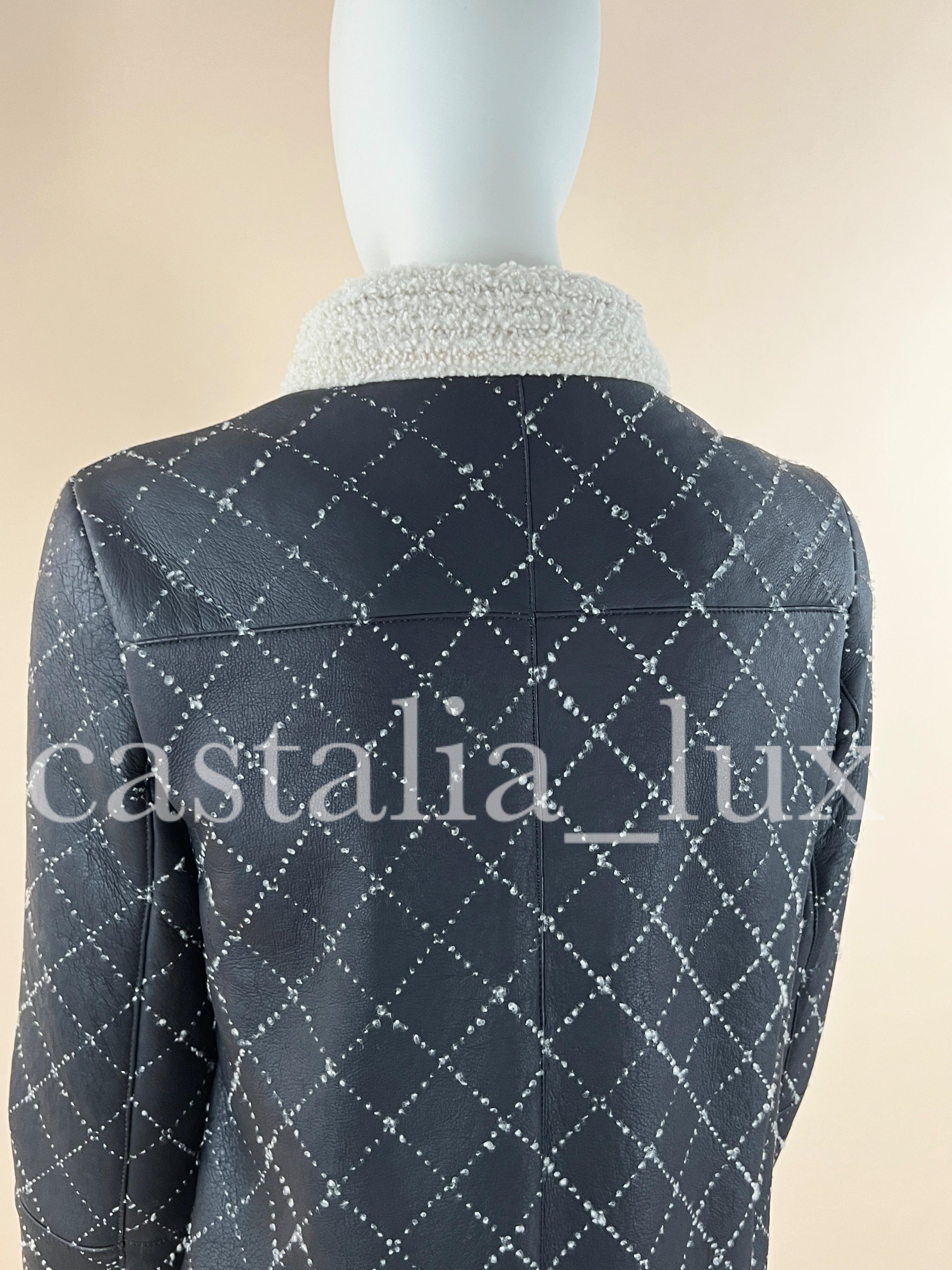 Chanel New 2.55 Black Shearling Jacket 4