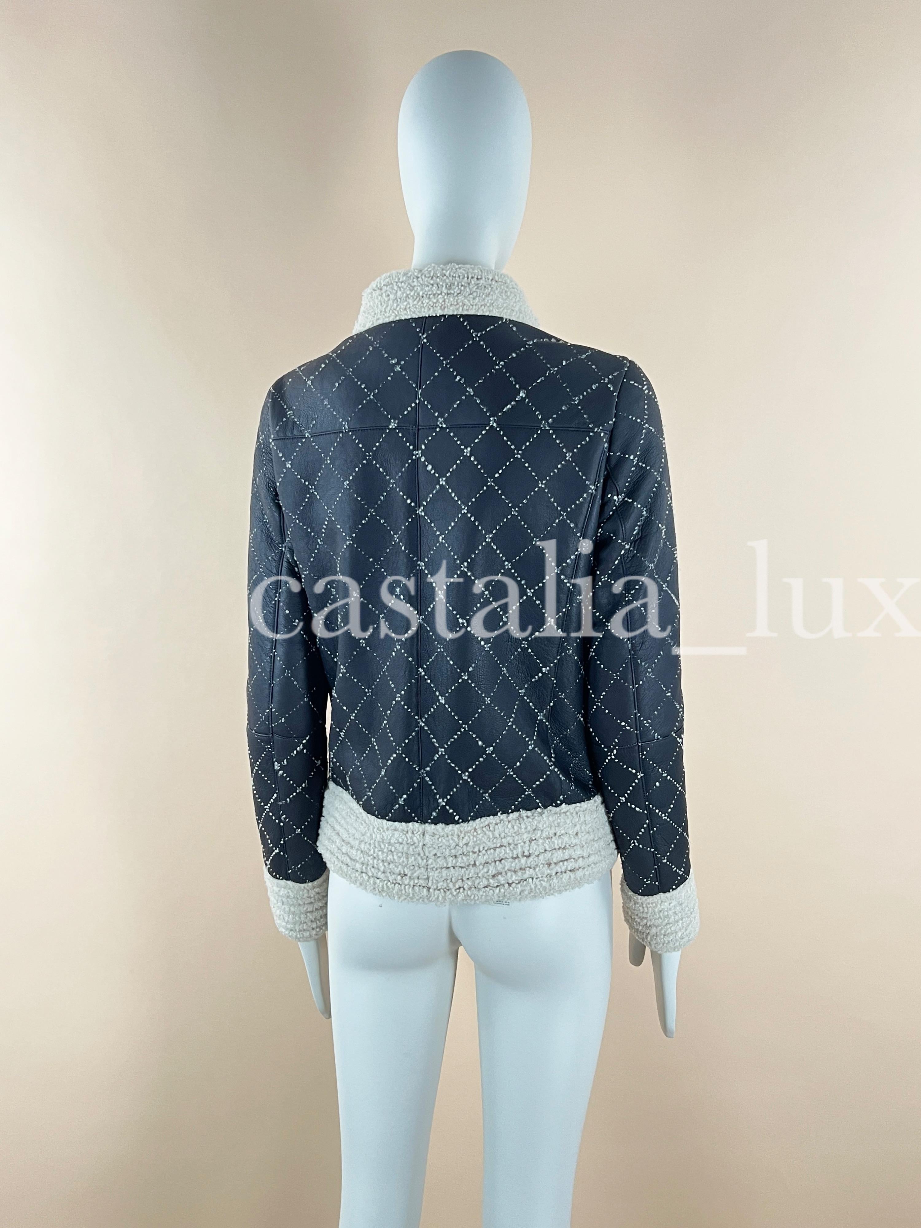Chanel New 2.55 Black Shearling Jacket 5