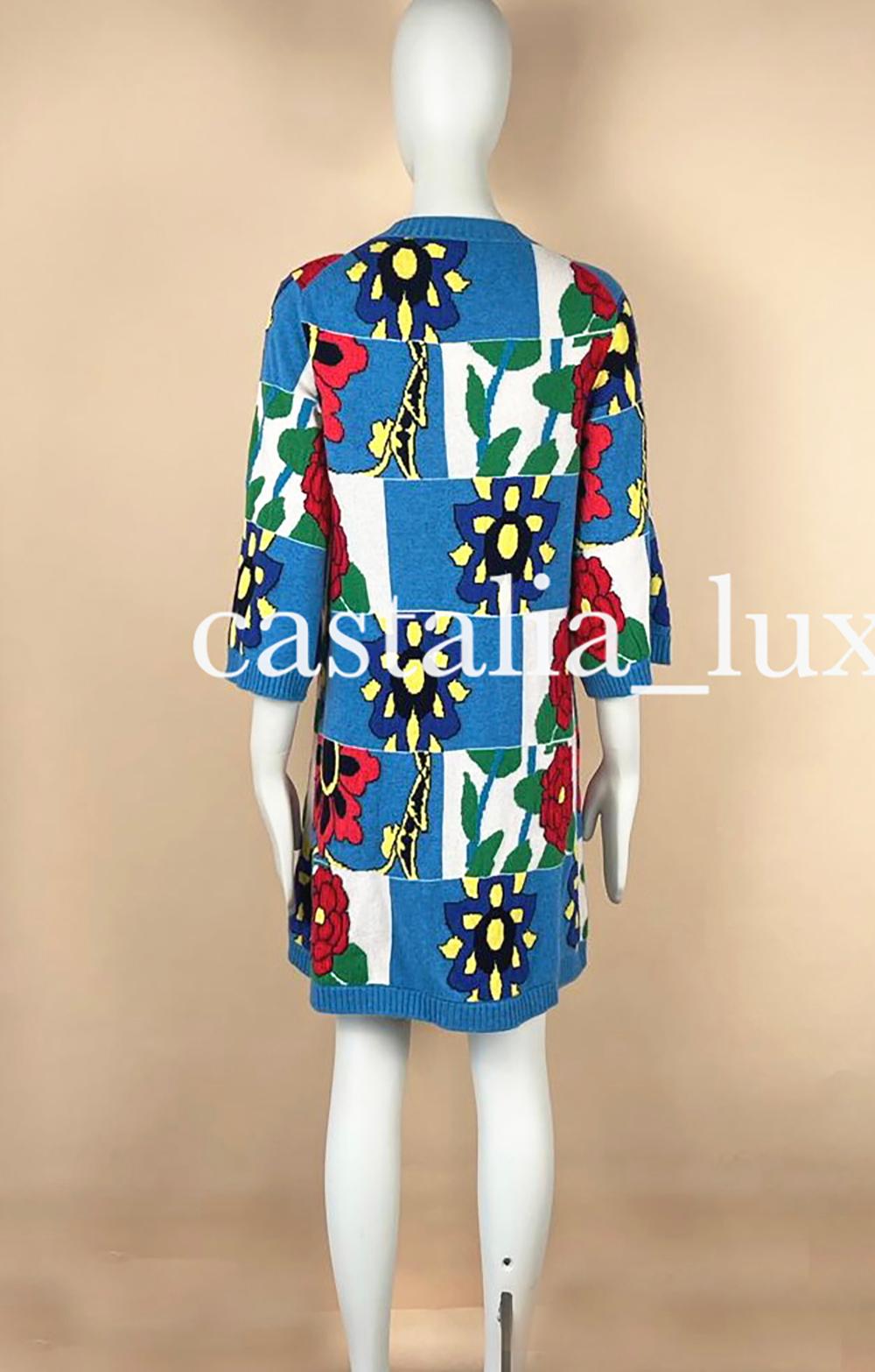 Chanel New 6K$ CC Jewel Buttons Cashmere Cardi Coat For Sale 5