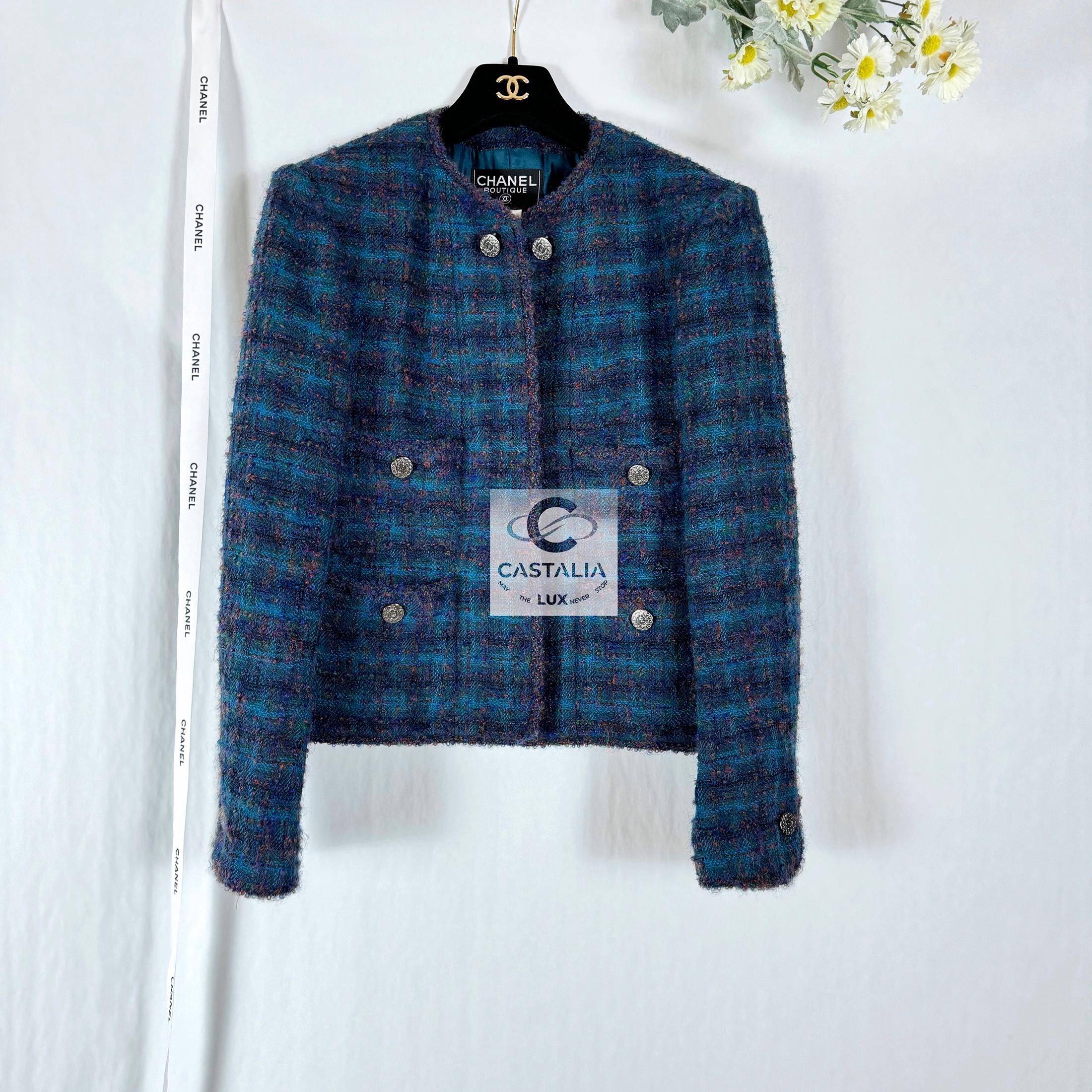 Purple Chanel New 90s Rarest Iconic Tweed Jacket