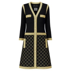 CHANEL New 9K$ Iconic Coco Brasserie Quilted Jacket Dress 38 FR