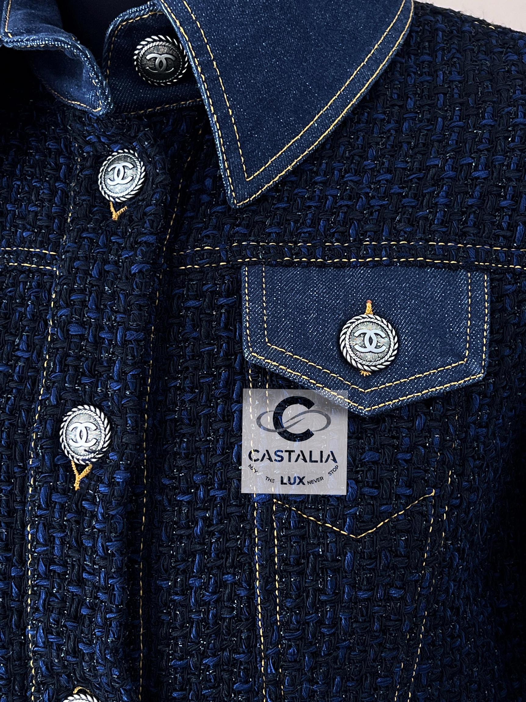 Chanel New Ad Campaign Tweed & Denim Jacket 6