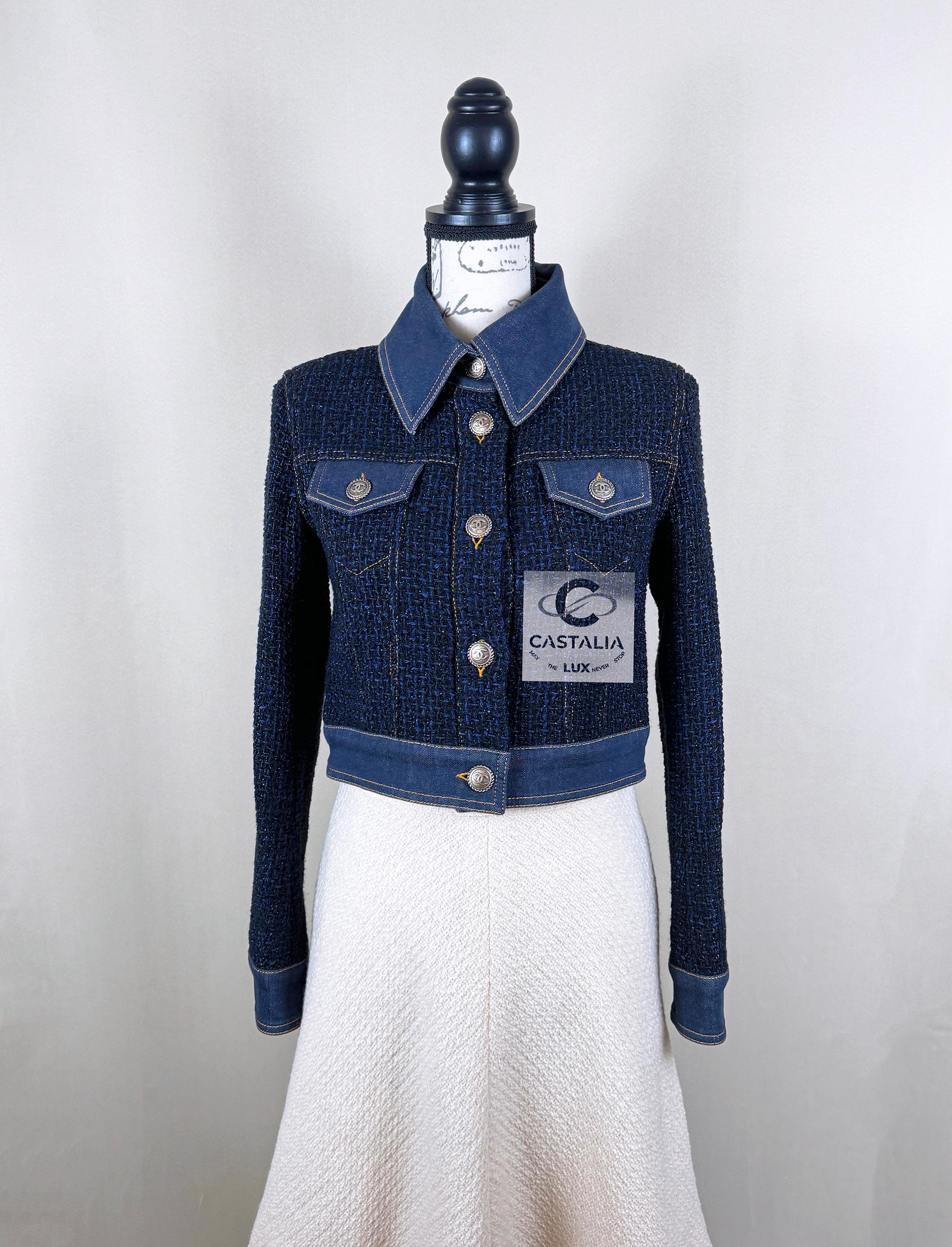 Chanel New Ad Campaign Tweed & Denim Jacket 8