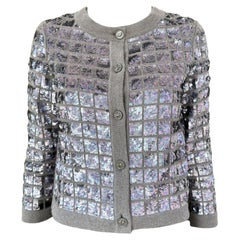 Chanel New Anna Wintour Style Sequin Cashmere Jacket 34 FR