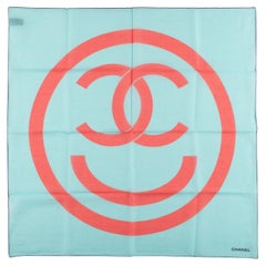 Chanel New Aqua CC Cotton Scarf