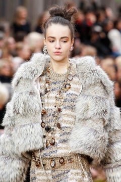 Chanel New Autumn Forest Runway Dress
