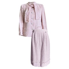 Chanel Neue Barbie-Stil Band-Tweedjacke und Rock Set 42 FR