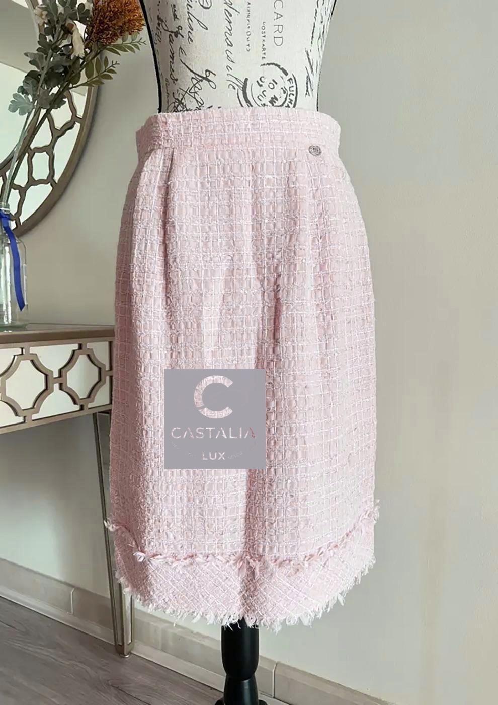 Chanel New Barbie Style Ribbon Tweed Jacket and Skirt Set 5
