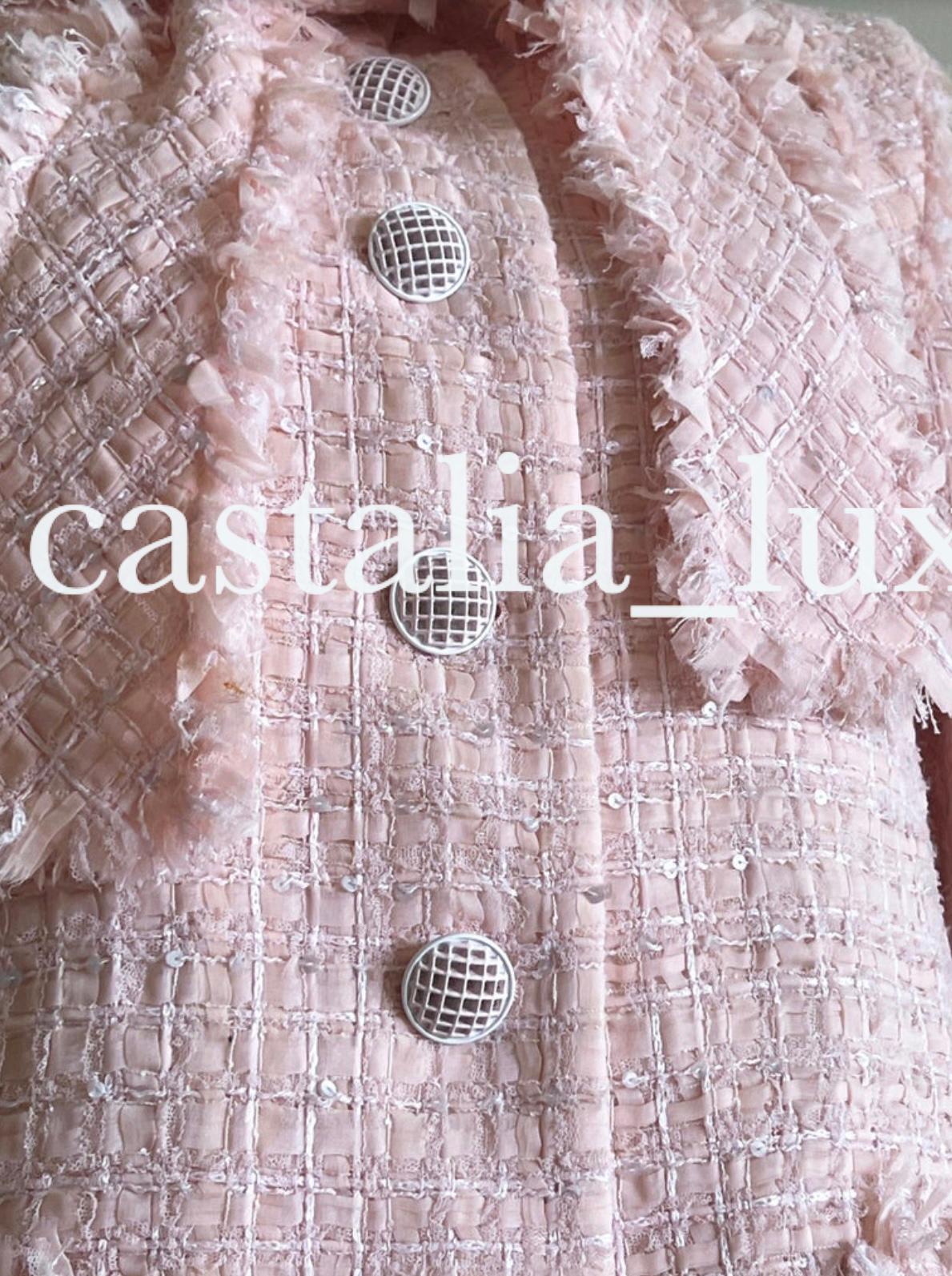 Chanel New Barbie Style Ribbon Tweed Jacket and Skirt Set 1