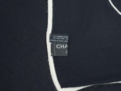 Chanel New Black Cashmere Silk CC Shawl